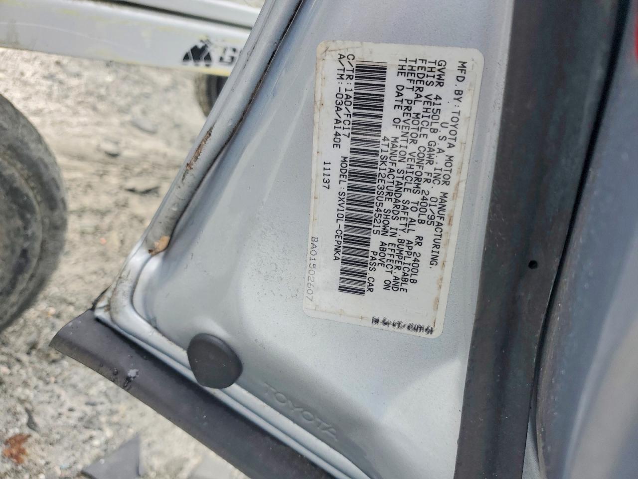 1995 Toyota Camry Le Silver vin: 4T1SK12E3SU545215