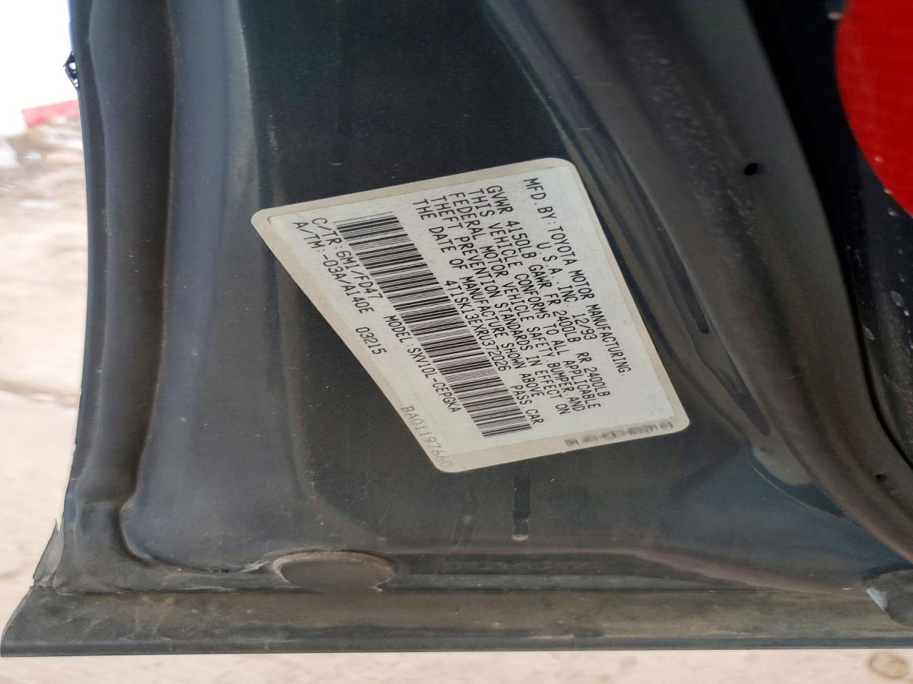 1994 Toyota Camry Xle Green vin: 4T1SK13EXRU372026