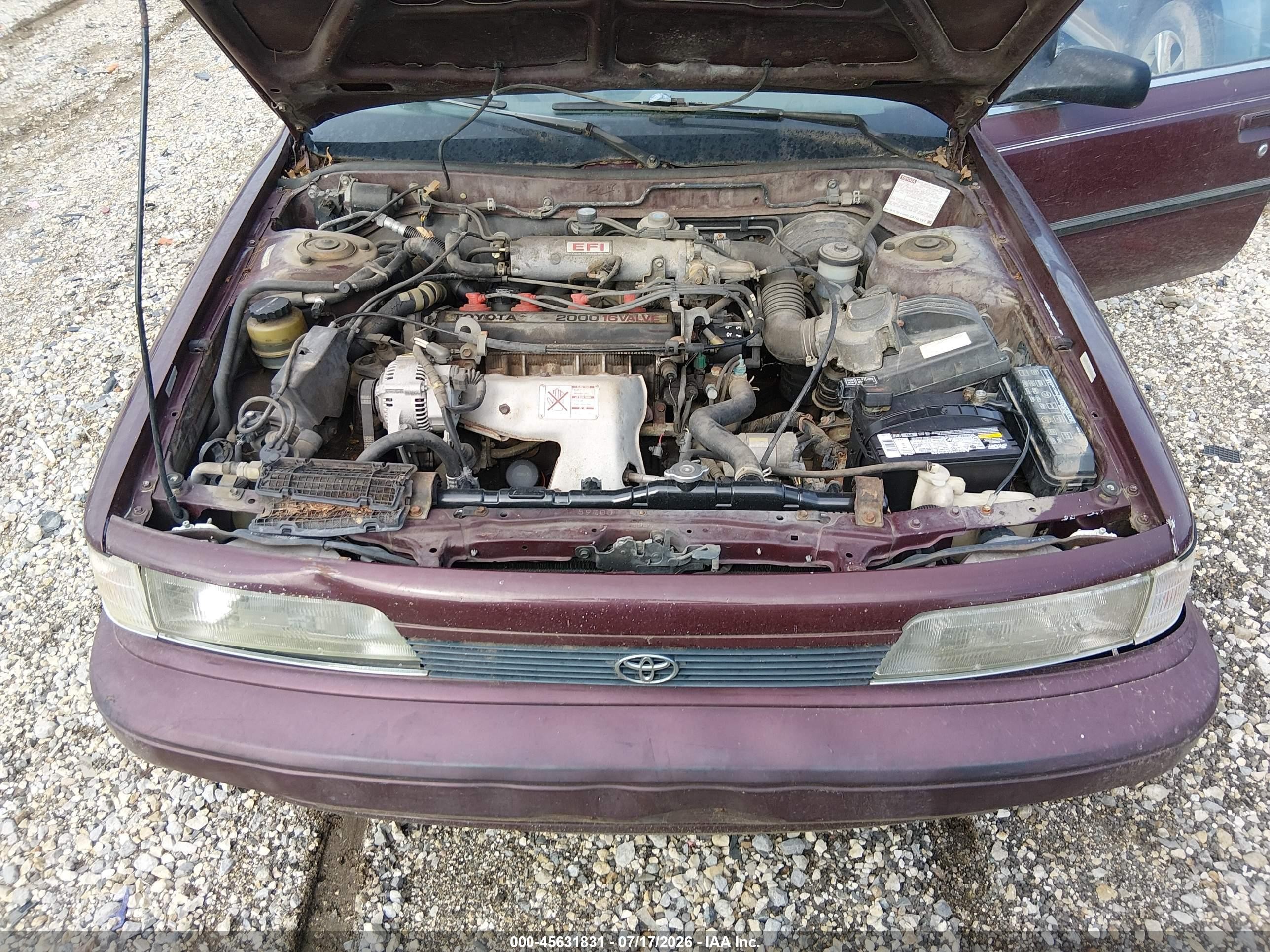 1991 Toyota Camry Dlx Burgundy vin: 4T1SV21E2MU442174