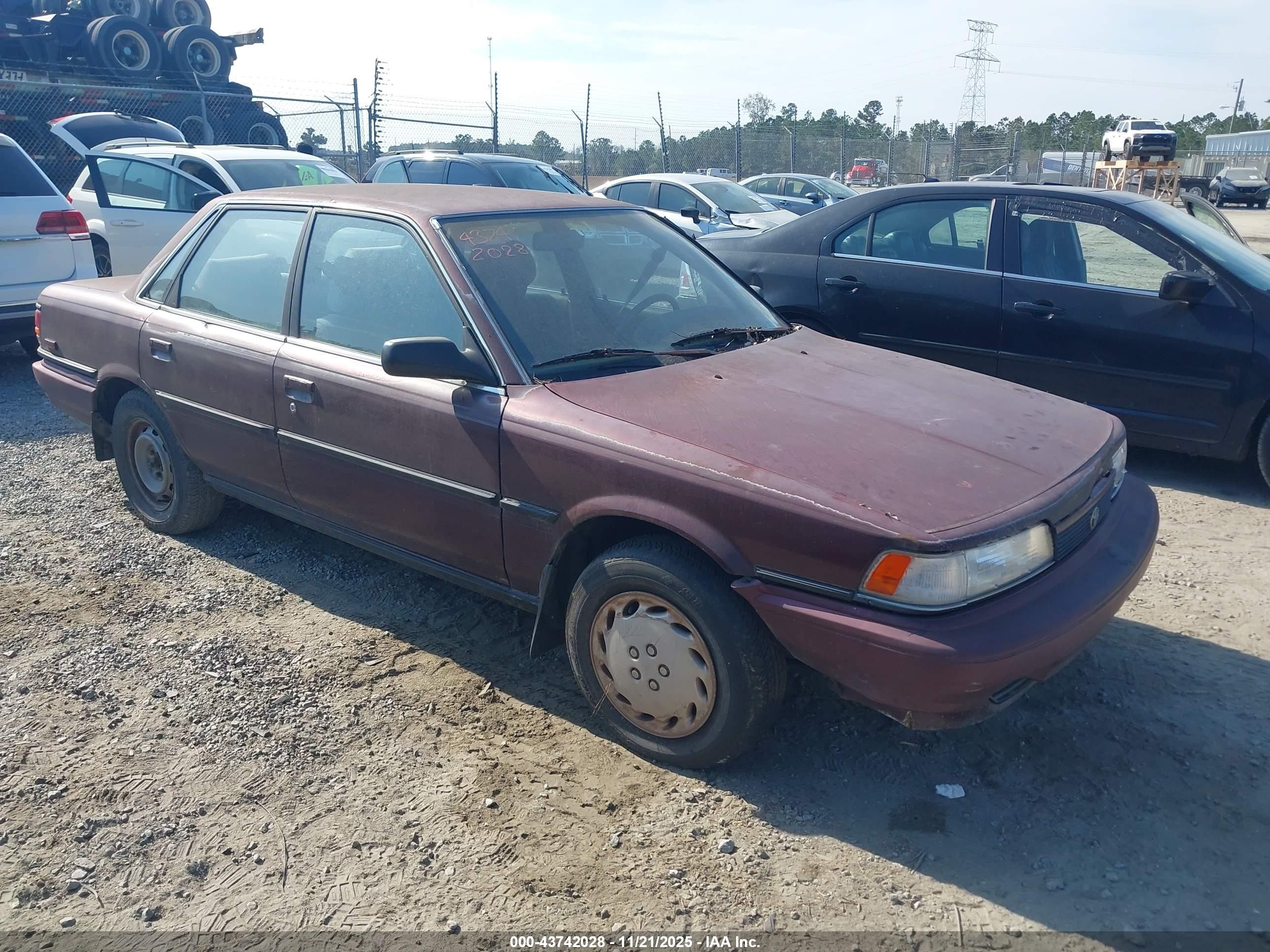 1991 Toyota Camry Dlx Red vin: 4T1SV21E8MU423662