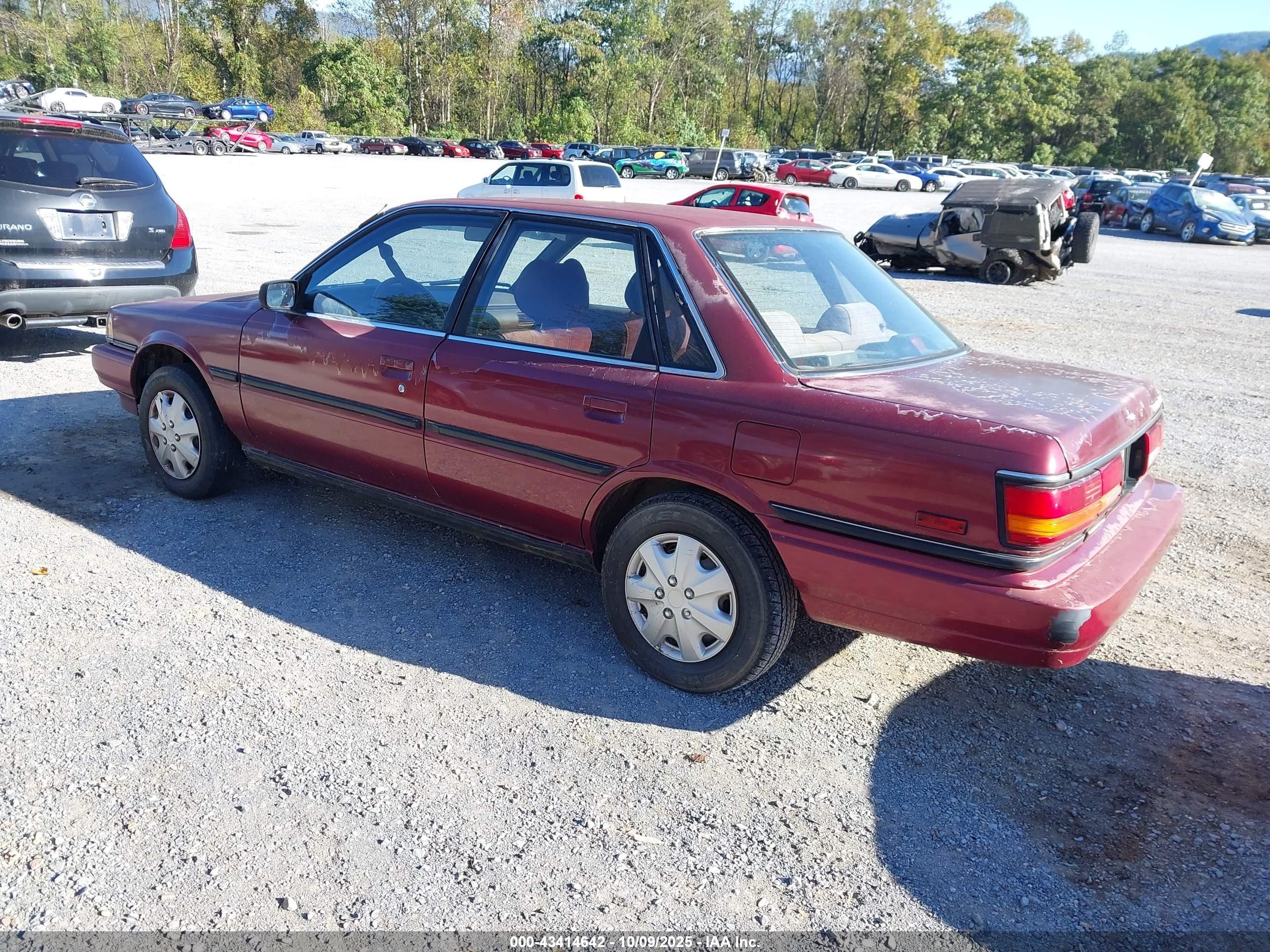1991 Toyota Camry Dlx Red vin: 4T1SV21EXMU354893
