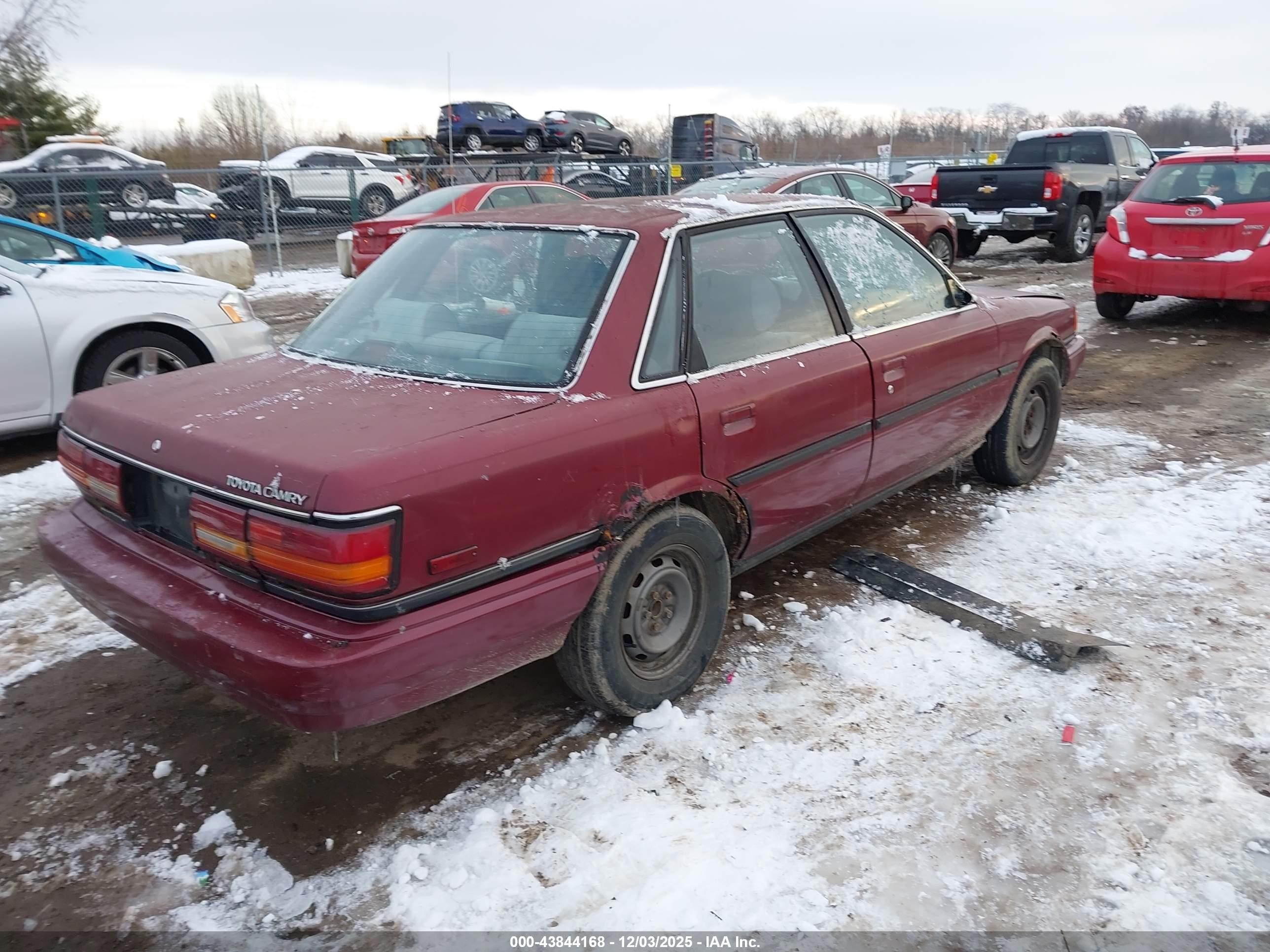 1991 Toyota Camry Dlx Burgundy vin: 4T1SV21EXMU405194