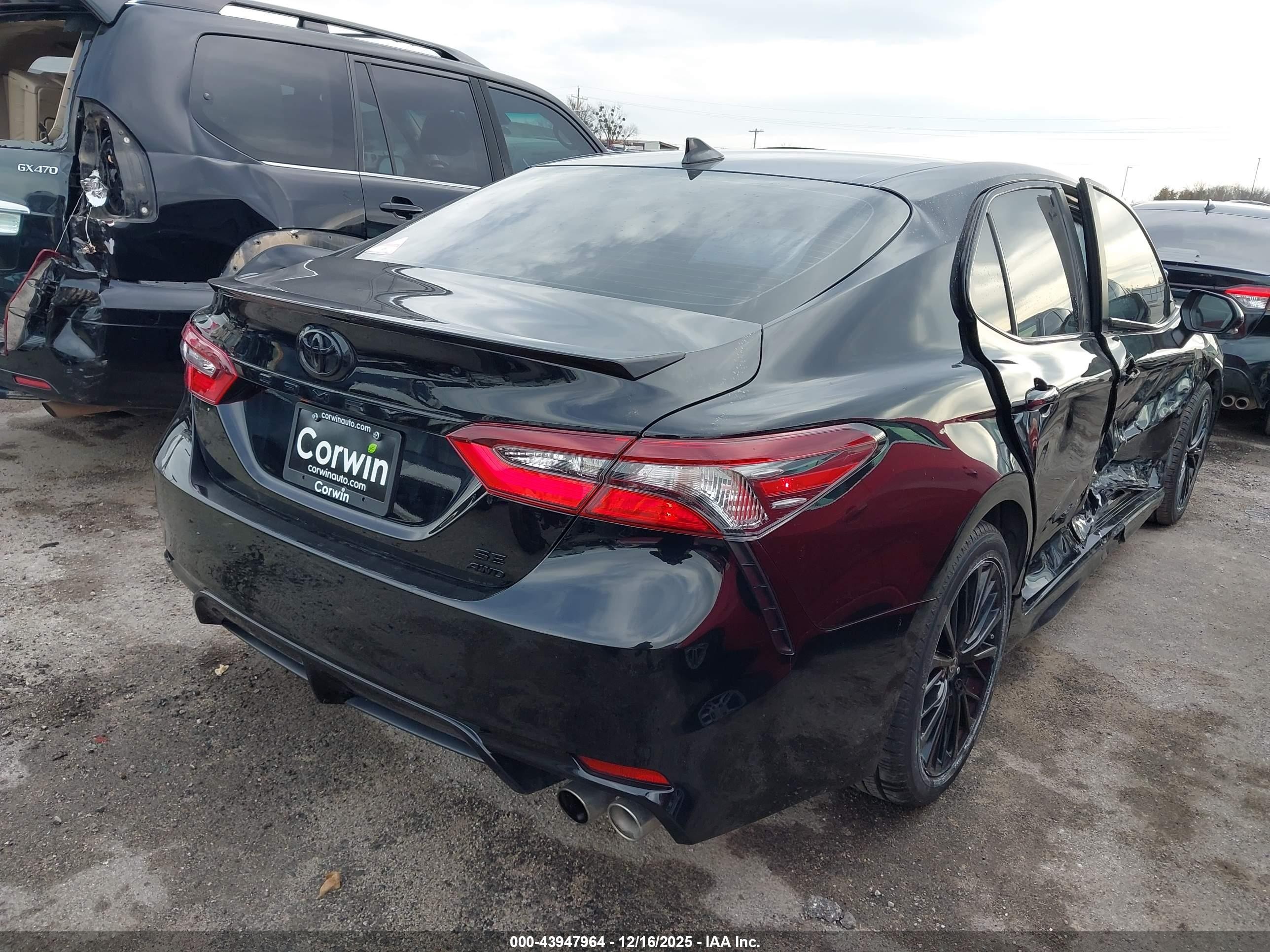 2022 Toyota Camry Se Nightshade Special Awd Black vin: 4T1T11BK2NU056242