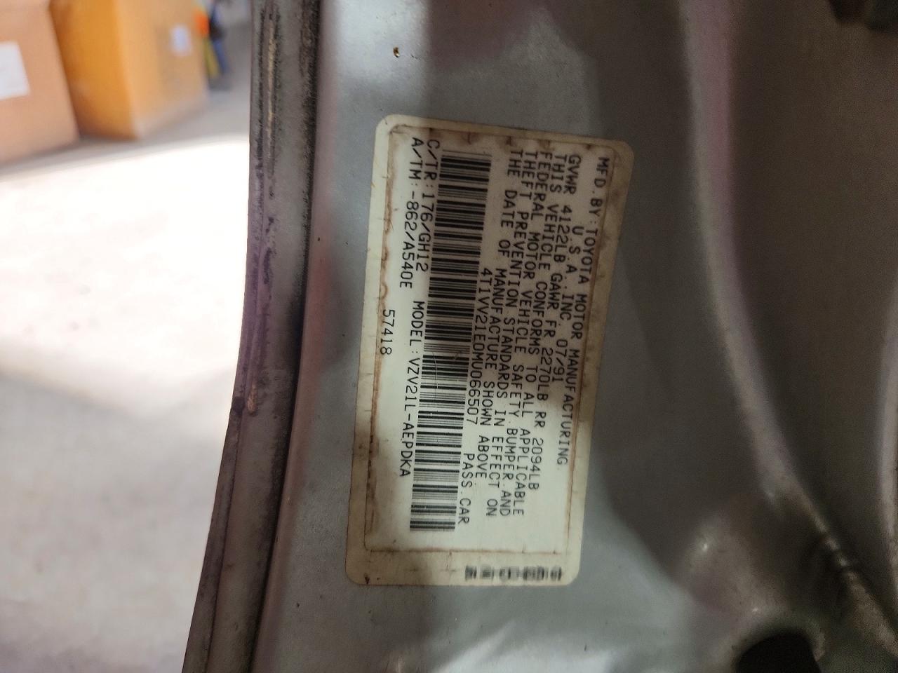 1991 Toyota Camry Dlx Серый vin: 4T1VV21E0MU066507