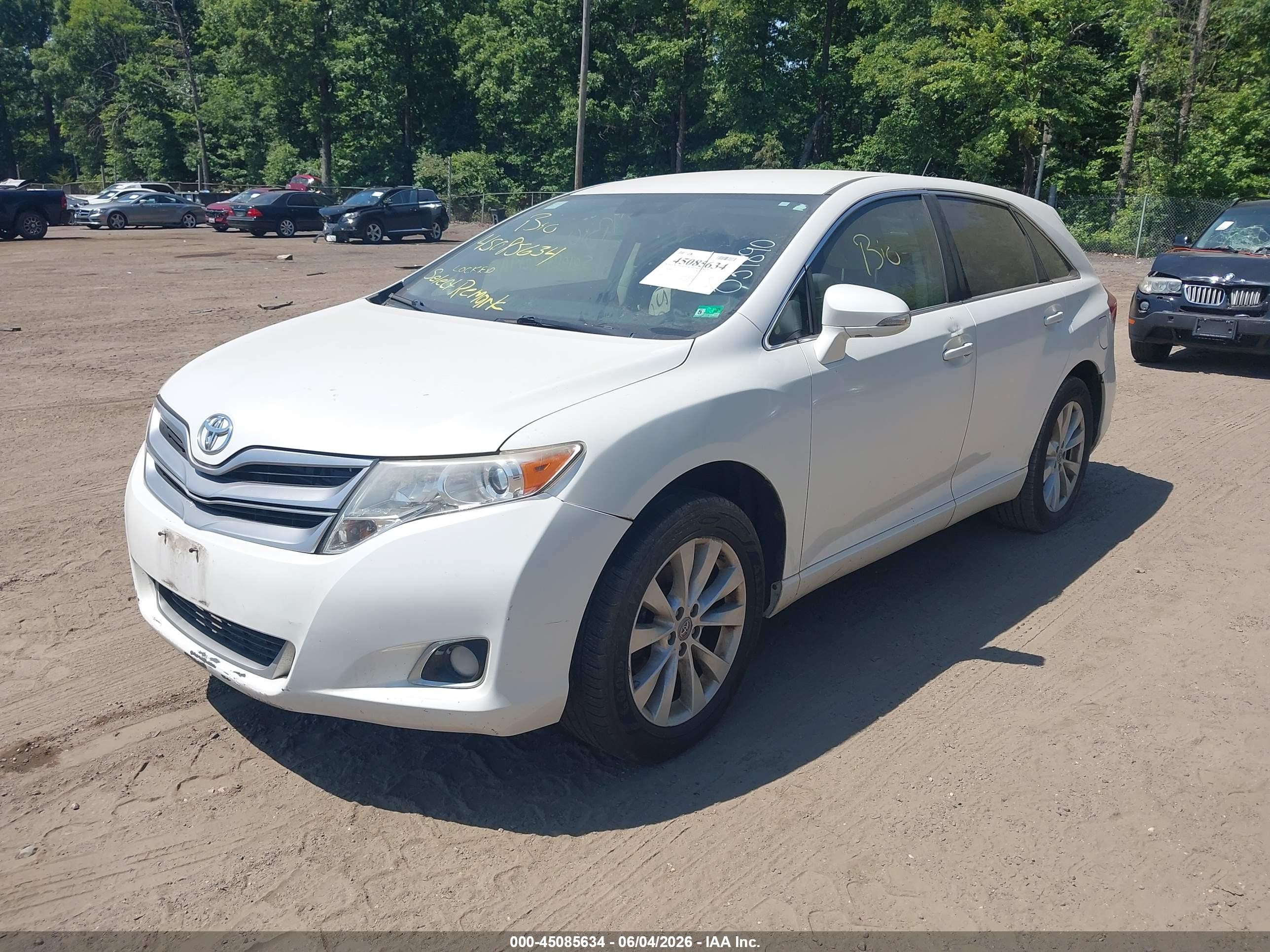 2013 Toyota Venza Le White vin: 4T3BA3BB0DU039890