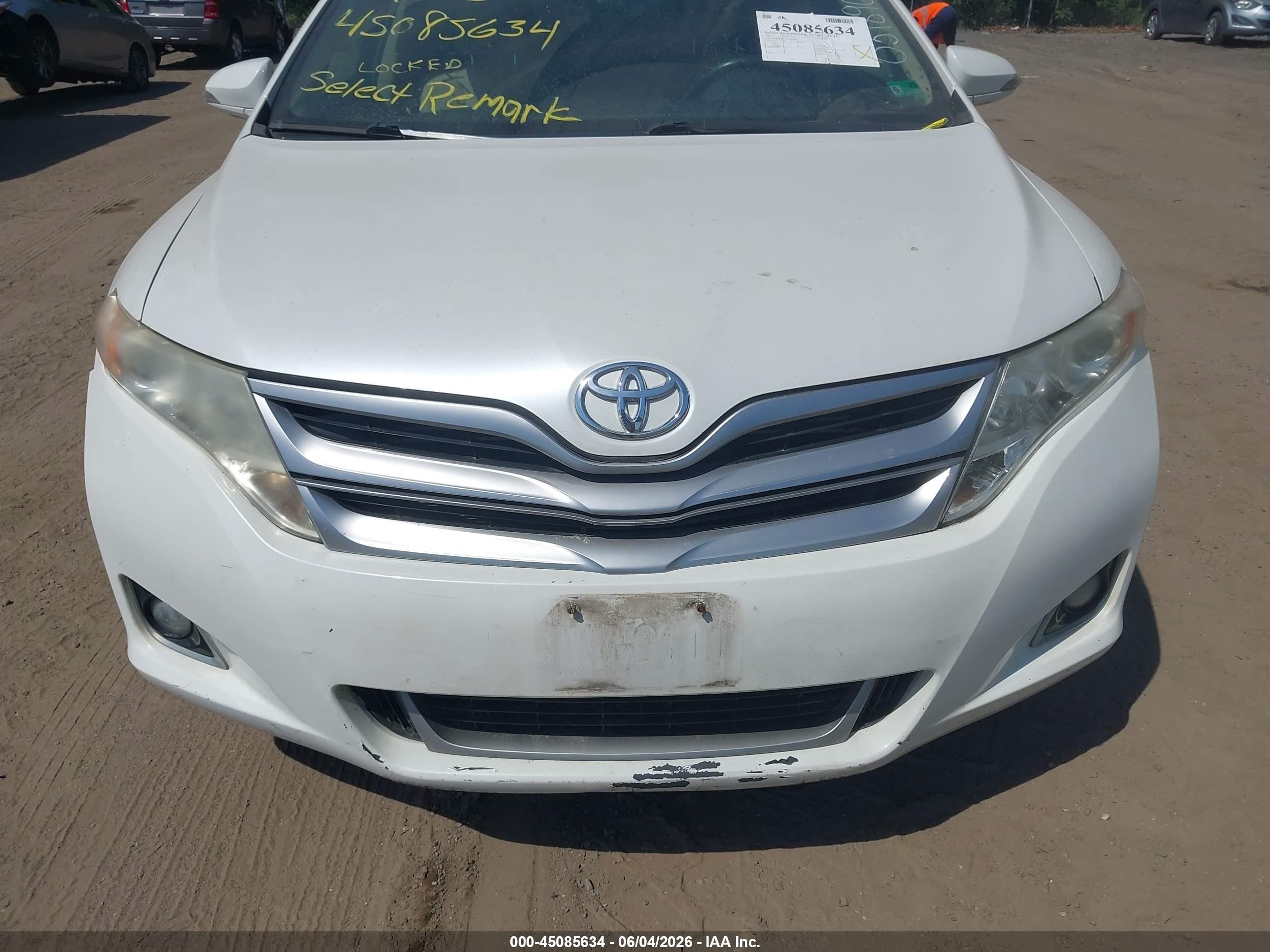 2013 Toyota Venza Le White vin: 4T3BA3BB0DU039890