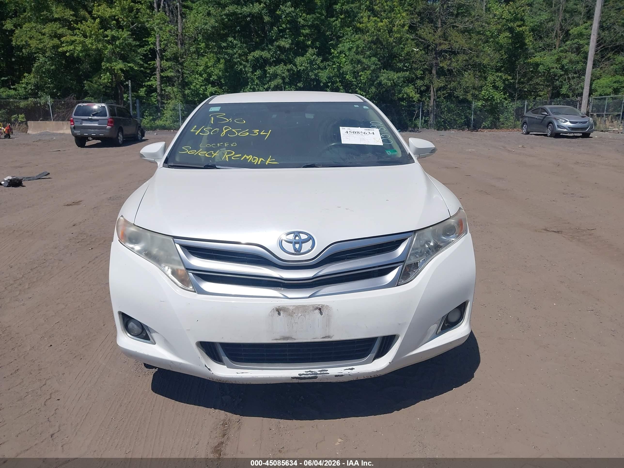 2013 Toyota Venza Le White vin: 4T3BA3BB0DU039890