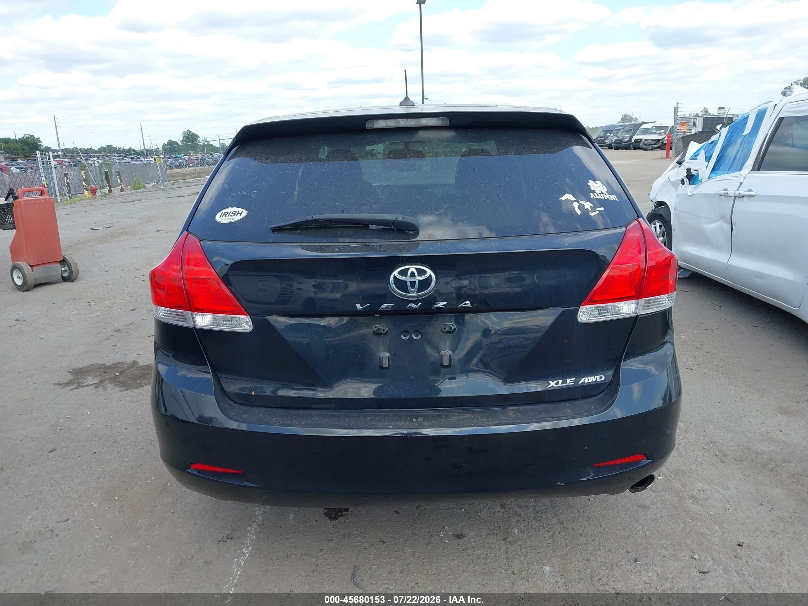 2012 Toyota Venza Xle Black vin: 4T3BA3BB1CU030033