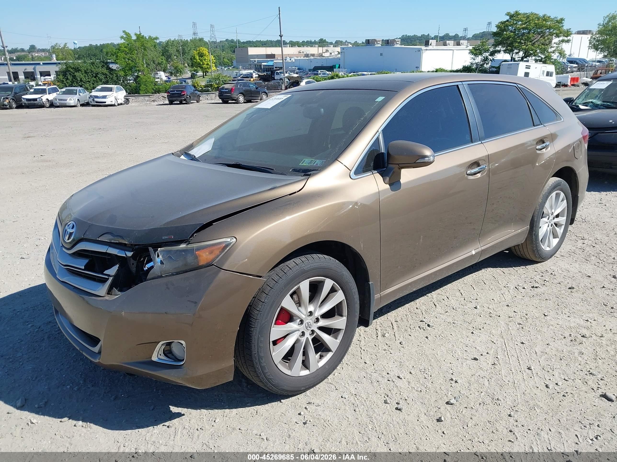 2014 Toyota Venza Xle Brown vin: 4T3BA3BB2EU056045