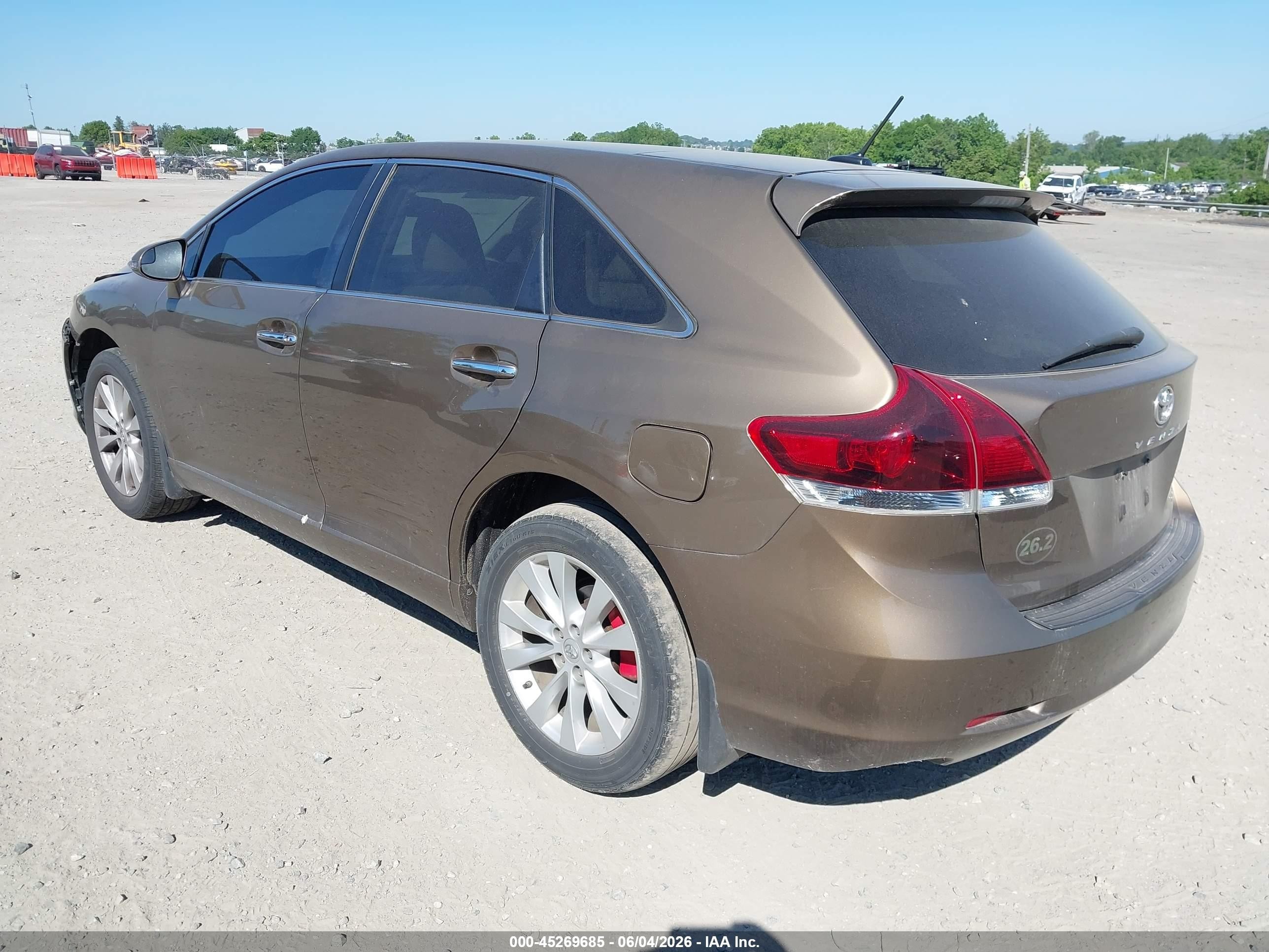2014 Toyota Venza Xle Brown vin: 4T3BA3BB2EU056045