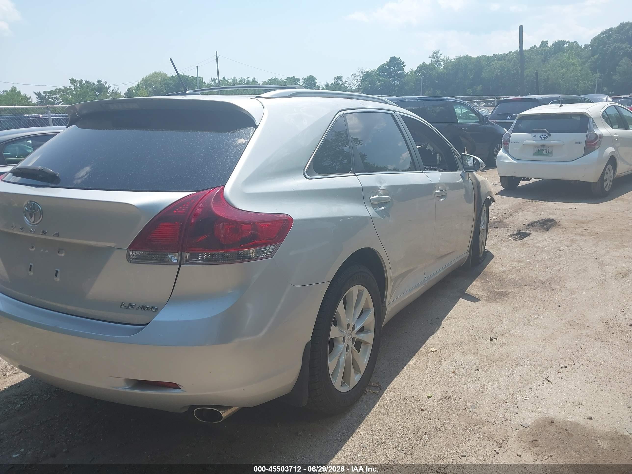 2013 Toyota Venza Le Gray vin: 4T3BA3BB3DU036563