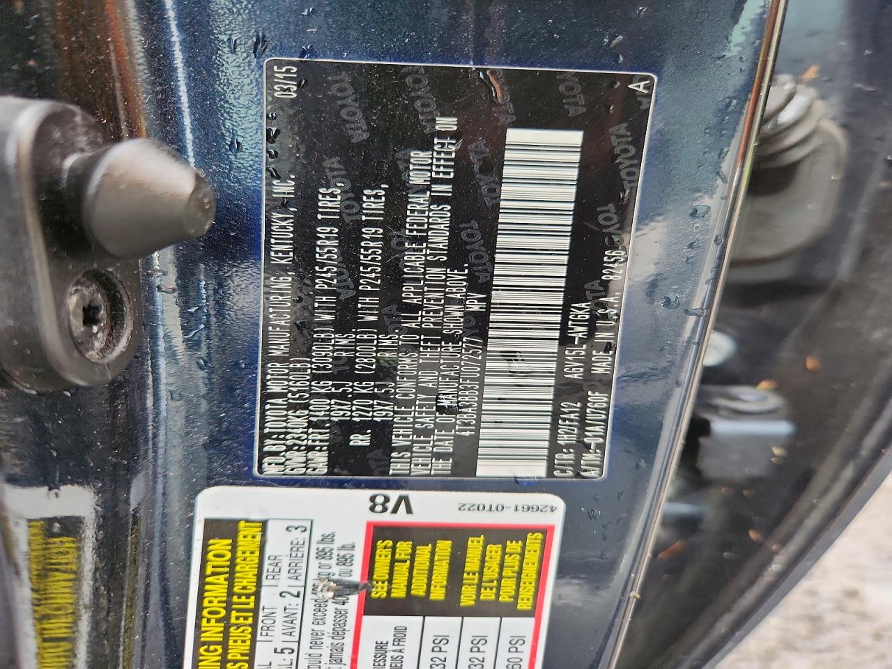 2015 Toyota Venza Le Синий vin: 4T3BA3BB3FU072577