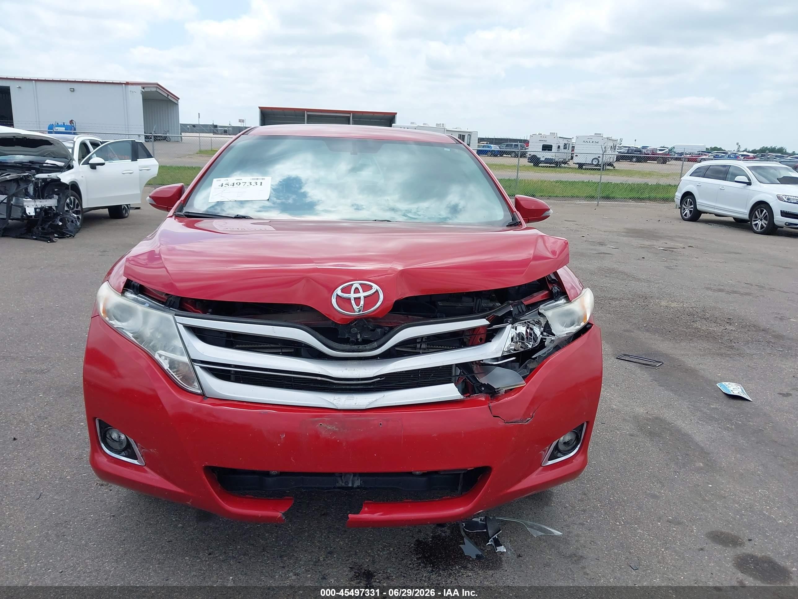 2013 Toyota Venza Le Red vin: 4T3BA3BB4DU034935