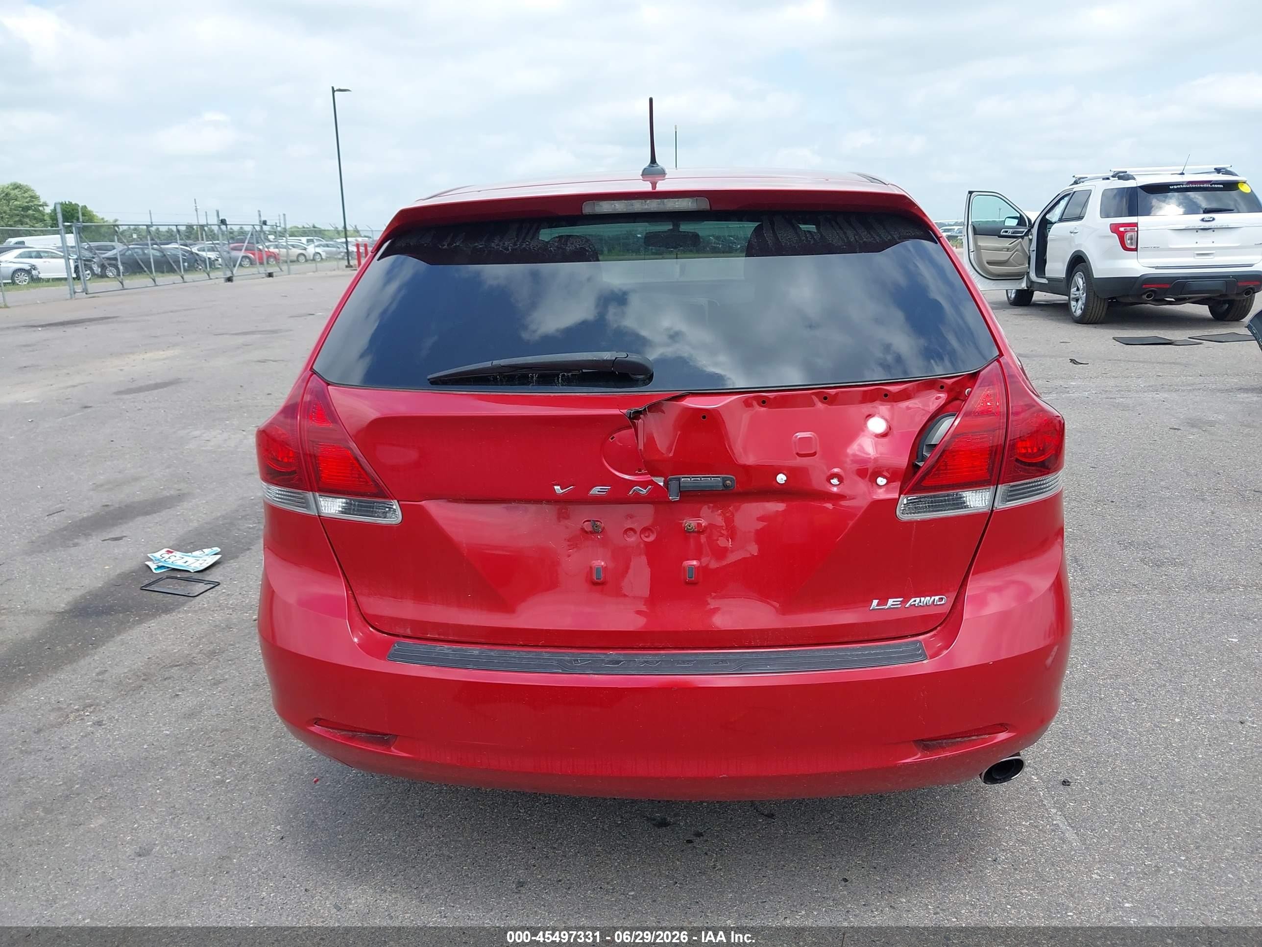 2013 Toyota Venza Le Red vin: 4T3BA3BB4DU034935