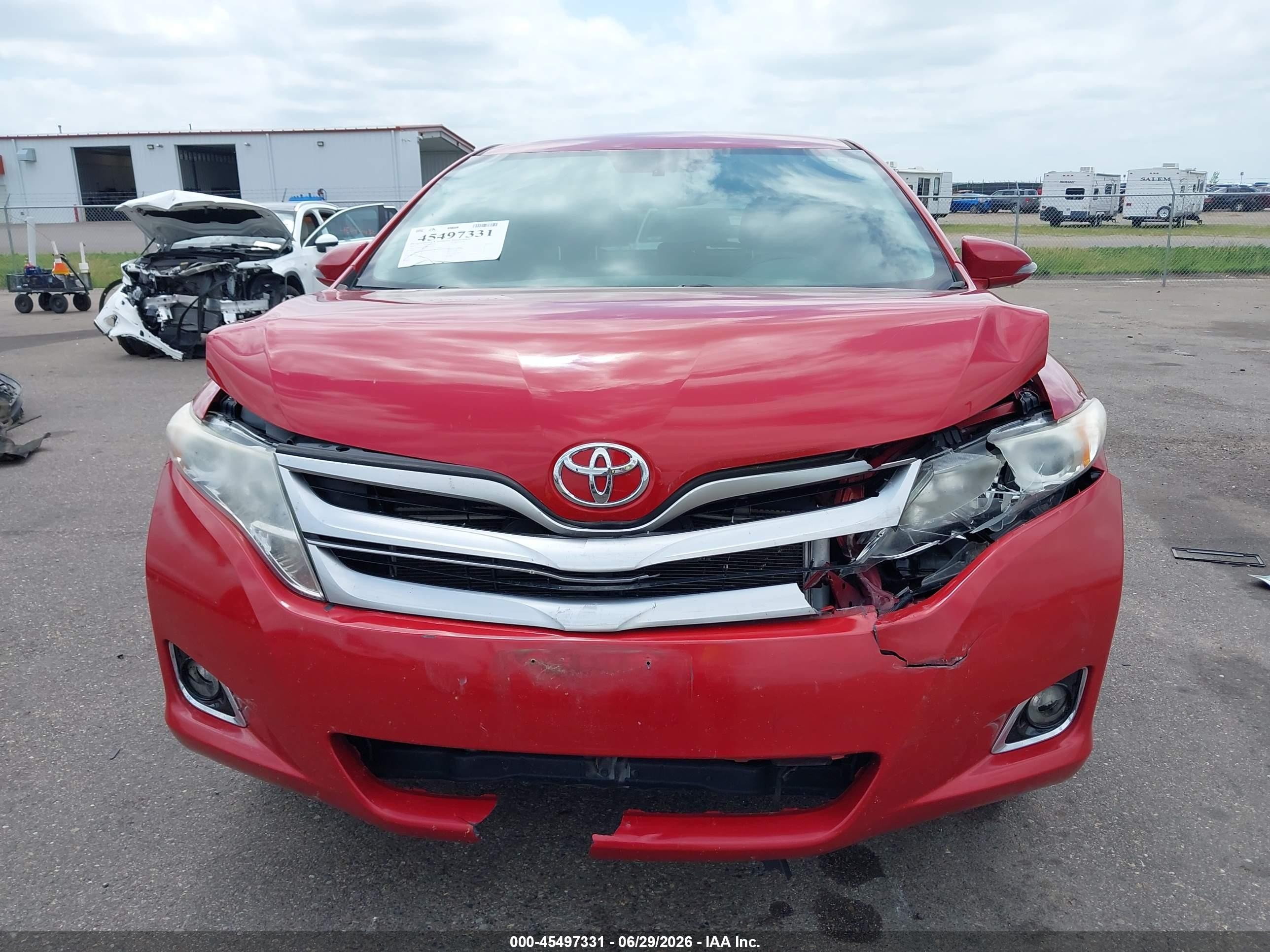 2013 Toyota Venza Le Red vin: 4T3BA3BB4DU034935