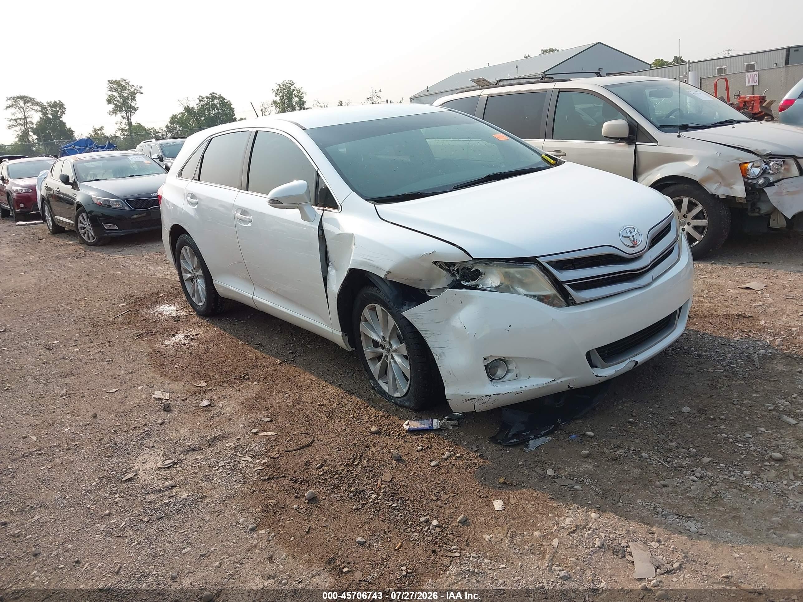 2015 Toyota Venza Le White vin: 4T3BA3BB5FU069308