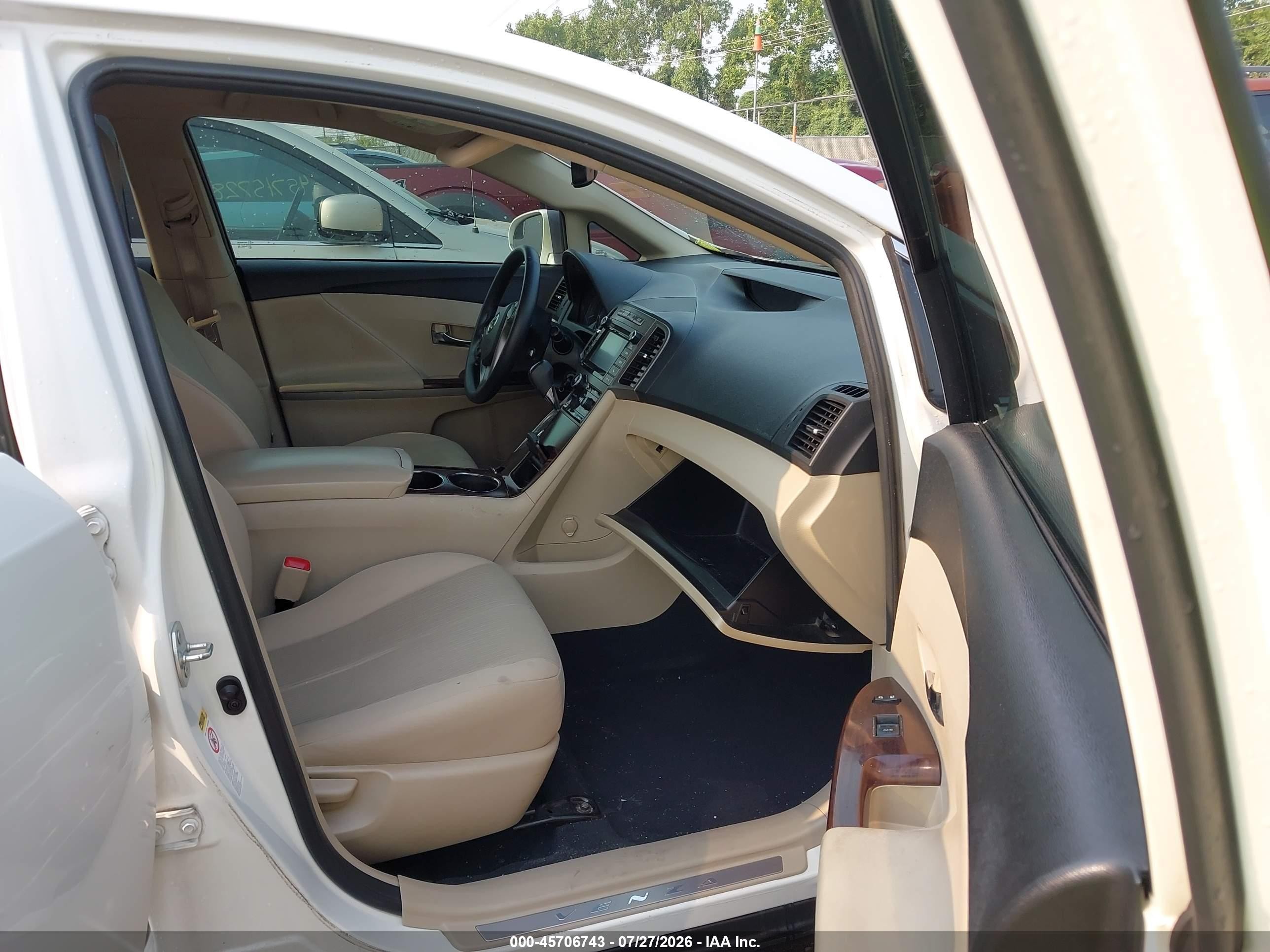 2015 Toyota Venza Le White vin: 4T3BA3BB5FU069308