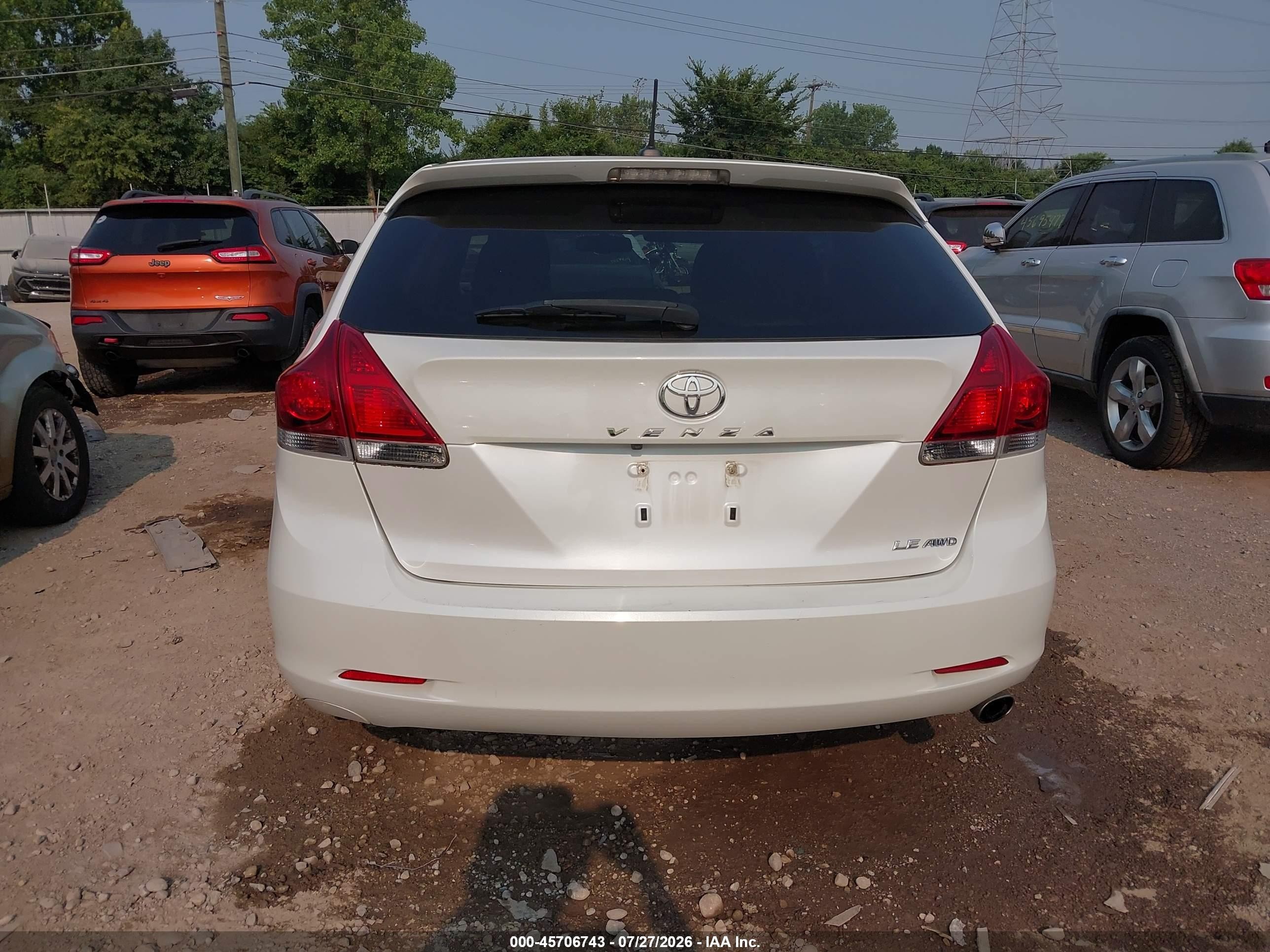 2015 Toyota Venza Le White vin: 4T3BA3BB5FU069308
