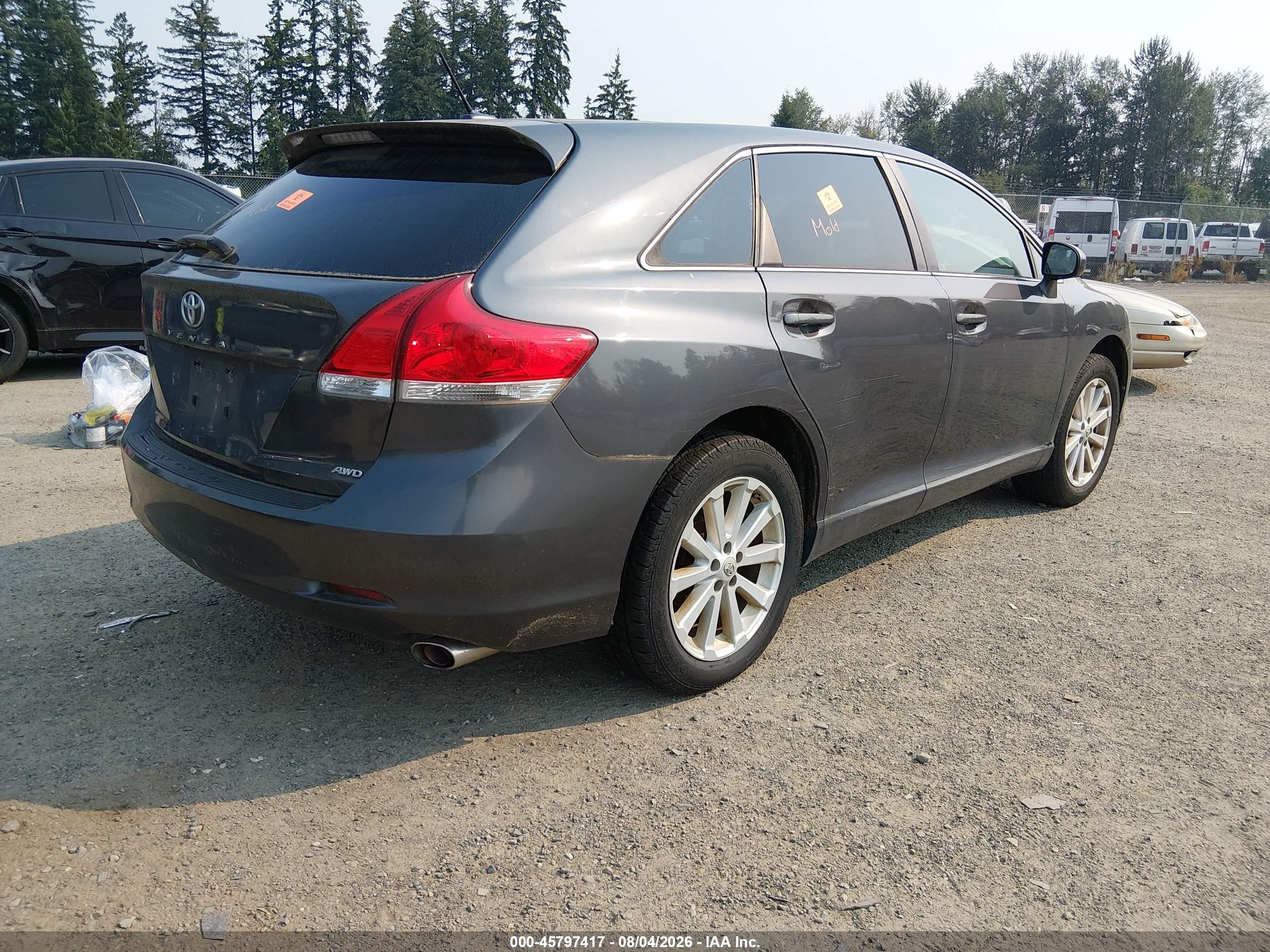 2011 Toyota Venza   Gray vin: 4T3BA3BB6BU024047
