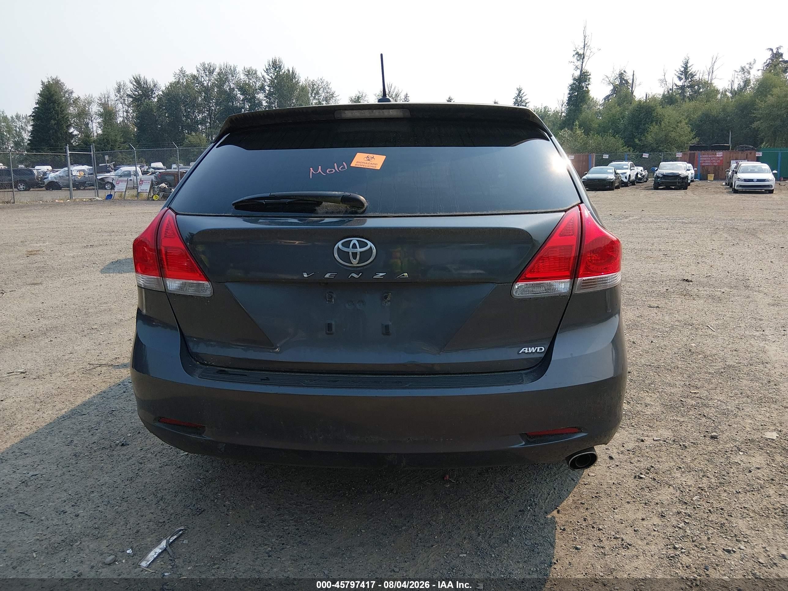 2011 Toyota Venza   Gray vin: 4T3BA3BB6BU024047