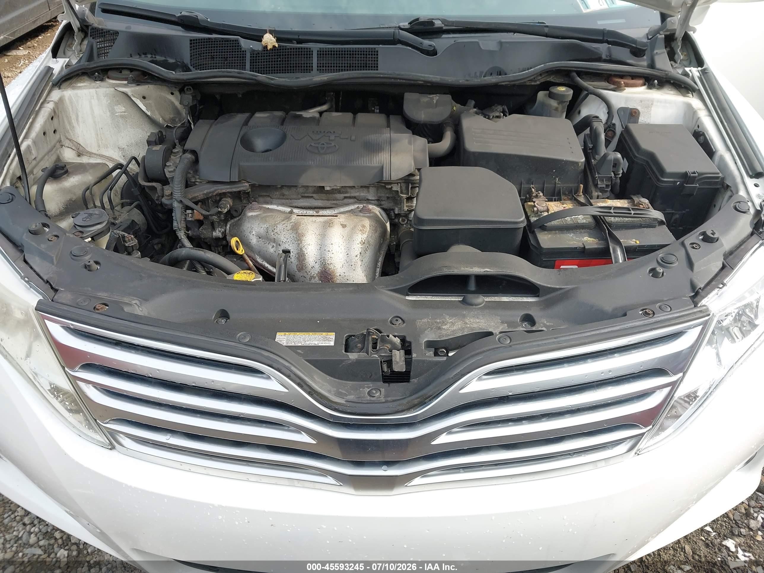 2011 Toyota Venza   White vin: 4T3BA3BB6BU026218