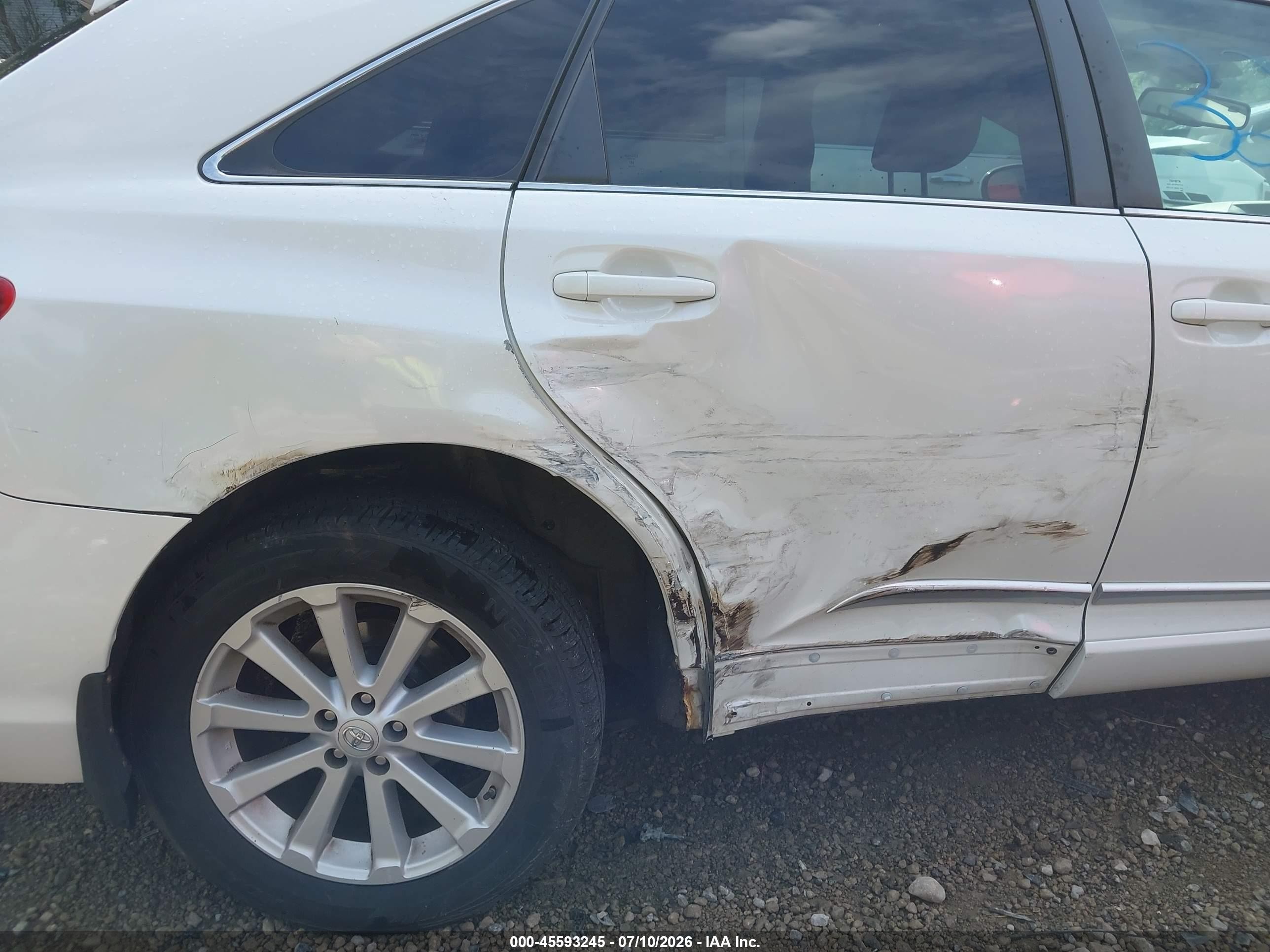 2011 Toyota Venza   White vin: 4T3BA3BB6BU026218