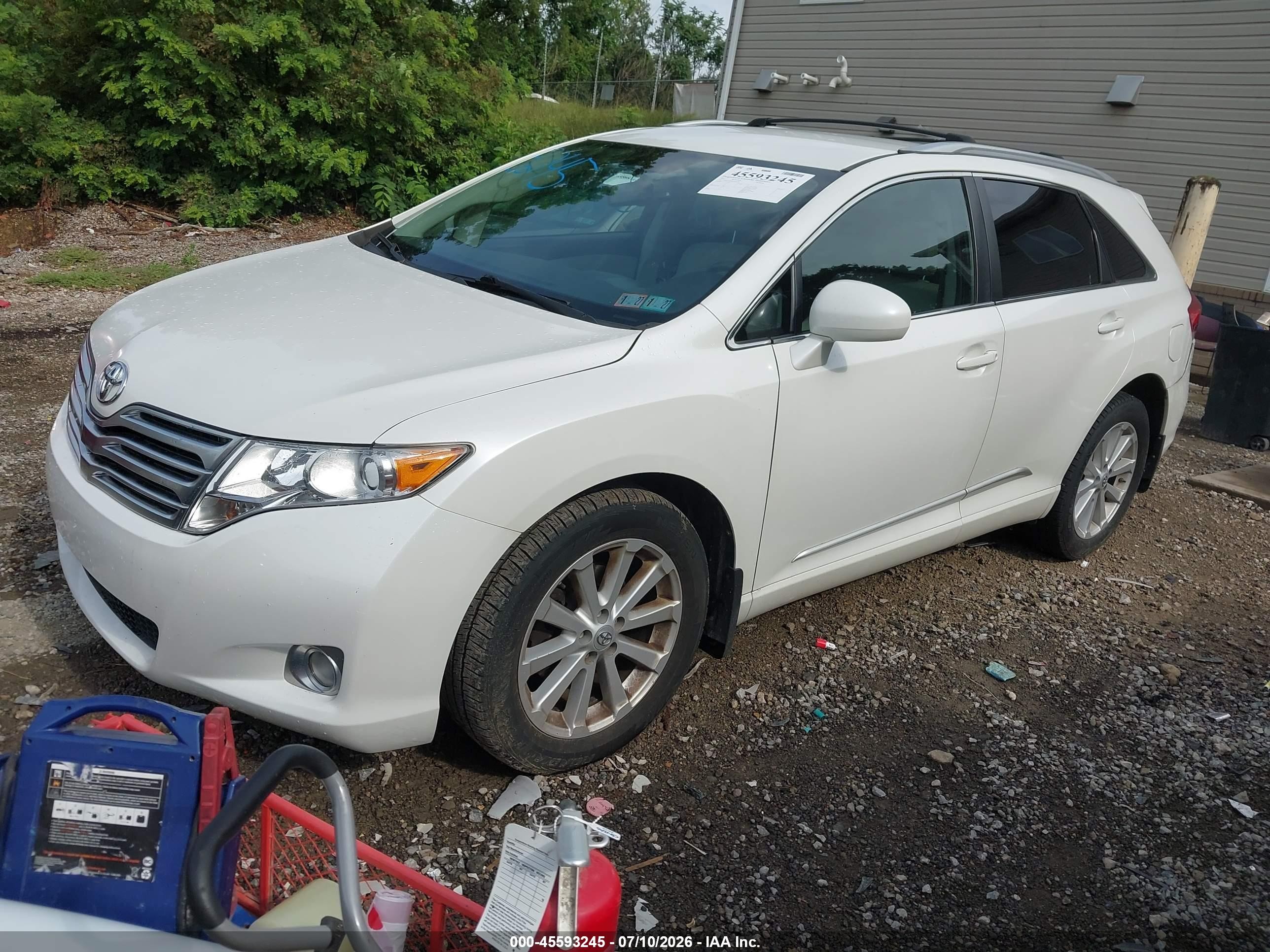 2011 Toyota Venza   White vin: 4T3BA3BB6BU026218