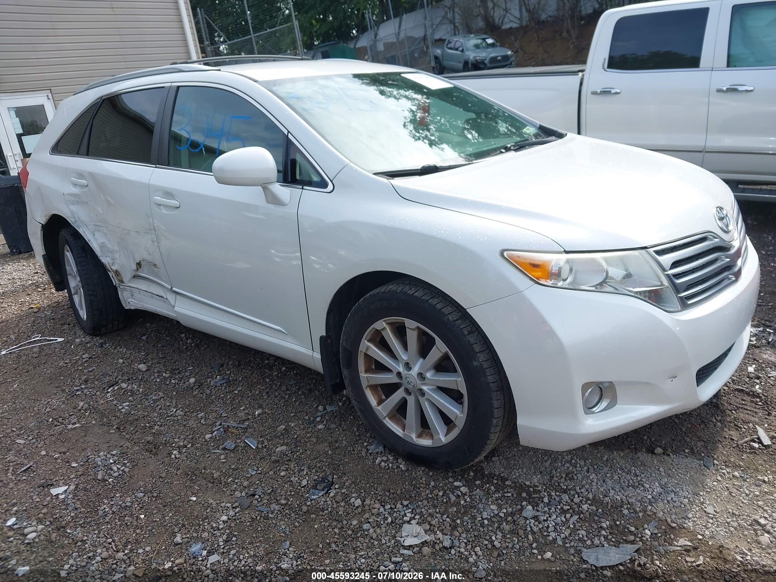 2011 Toyota Venza   White vin: 4T3BA3BB6BU026218
