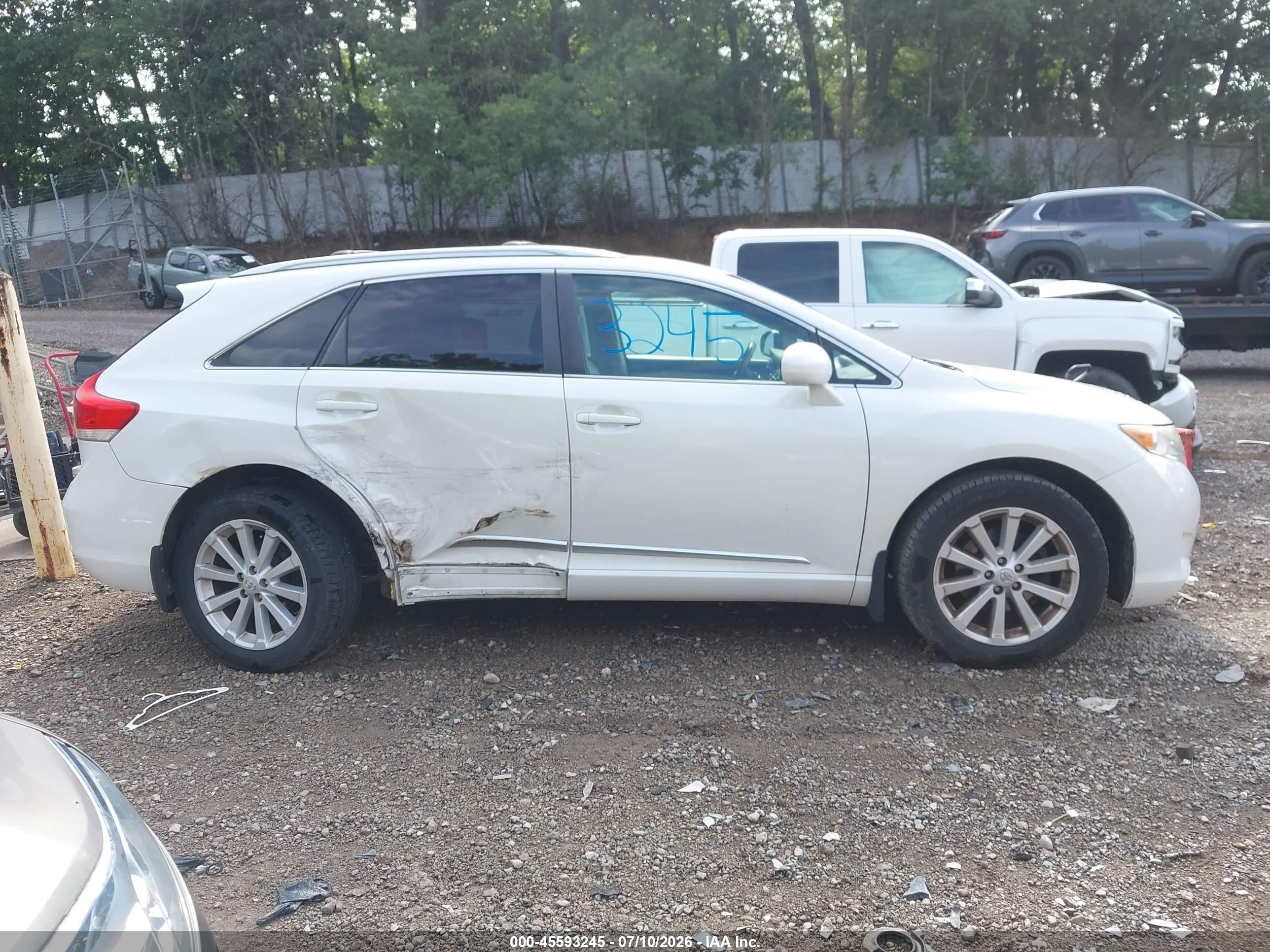 2011 Toyota Venza   White vin: 4T3BA3BB6BU026218