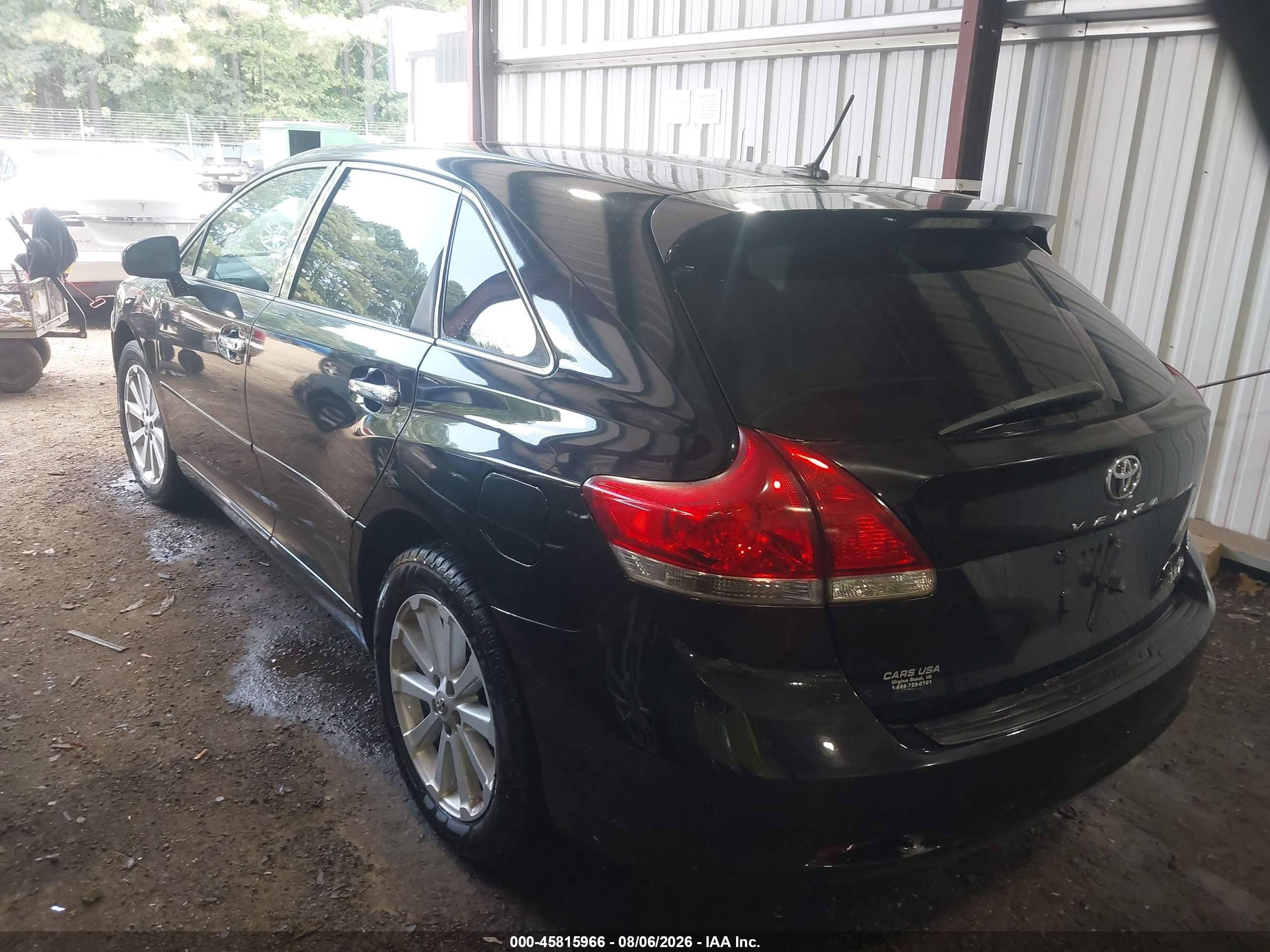 2012 Toyota Venza Le Black vin: 4T3BA3BB6CU032666