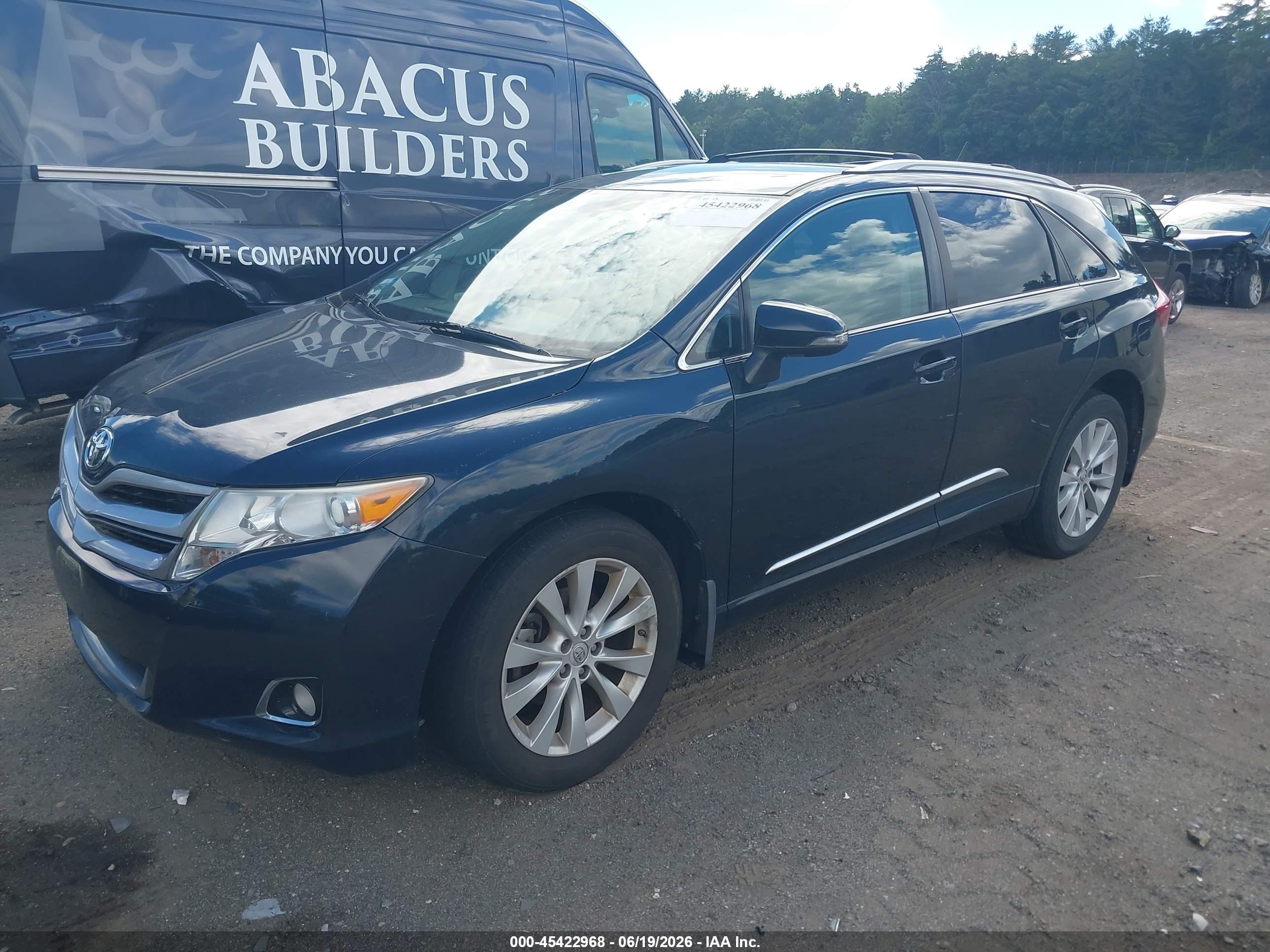 2014 Toyota Venza Le Dark Blue vin: 4T3BA3BB6EU052290