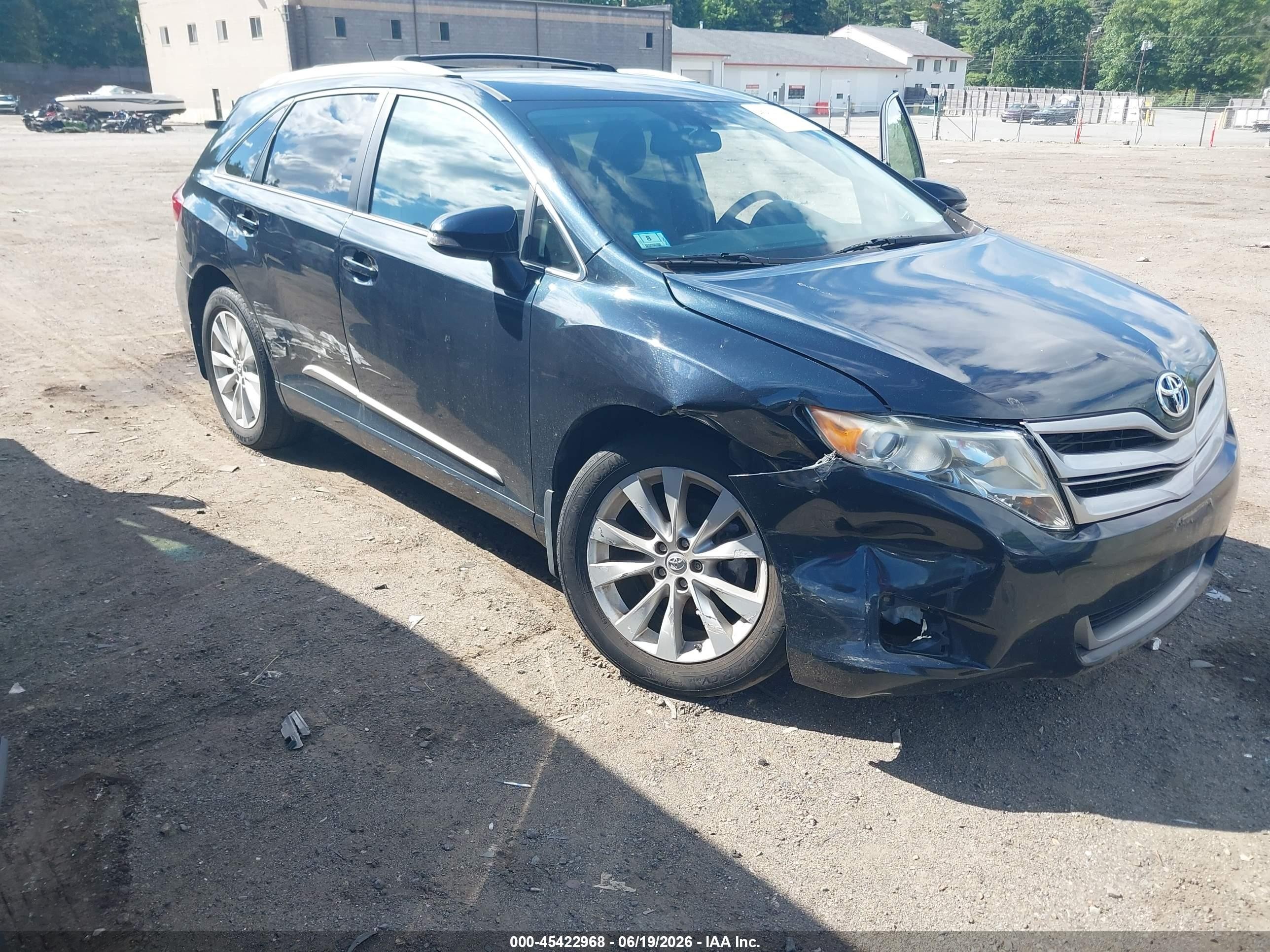 2014 Toyota Venza Le Dark Blue vin: 4T3BA3BB6EU052290