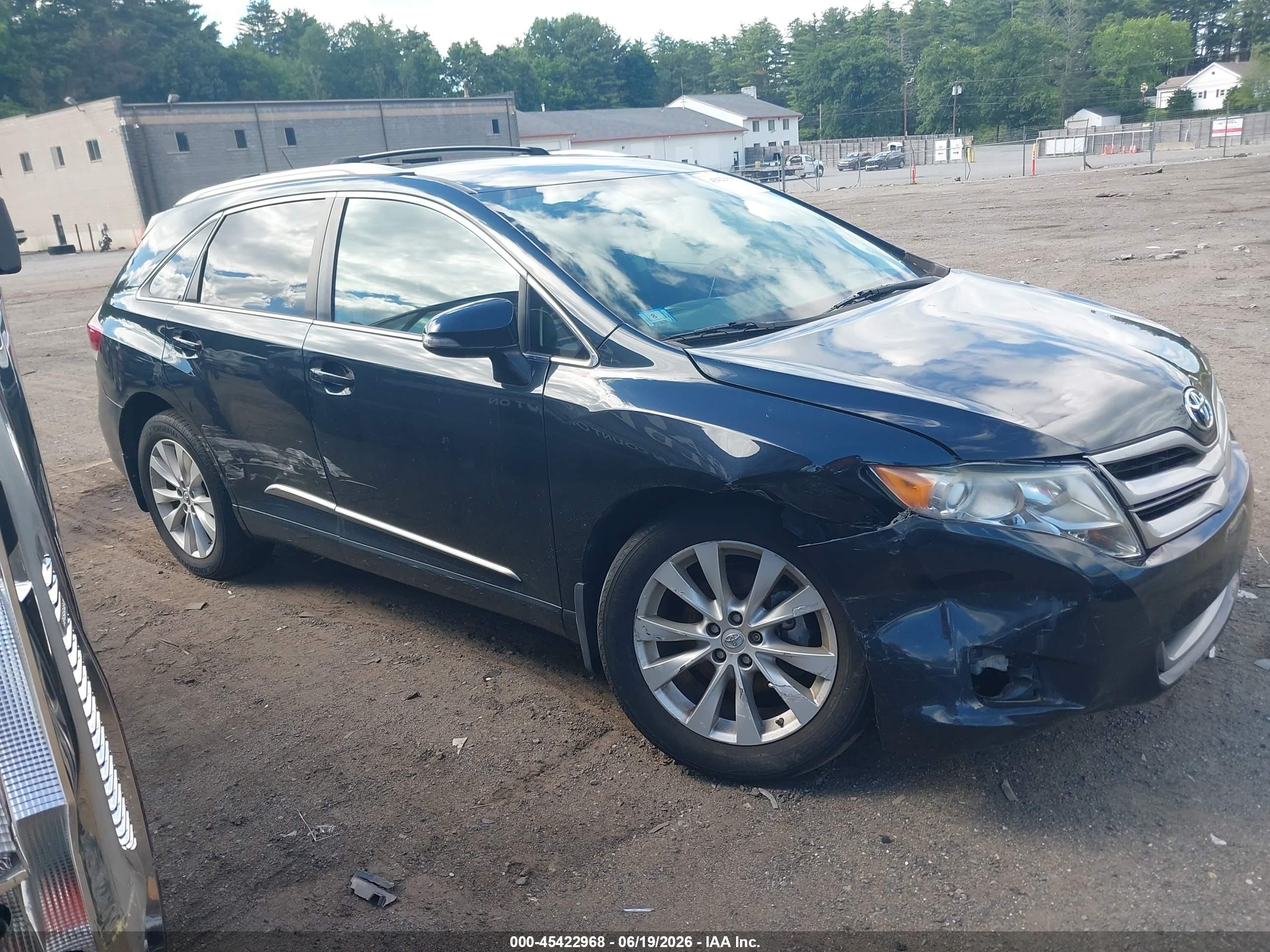 2014 Toyota Venza Le Dark Blue vin: 4T3BA3BB6EU052290