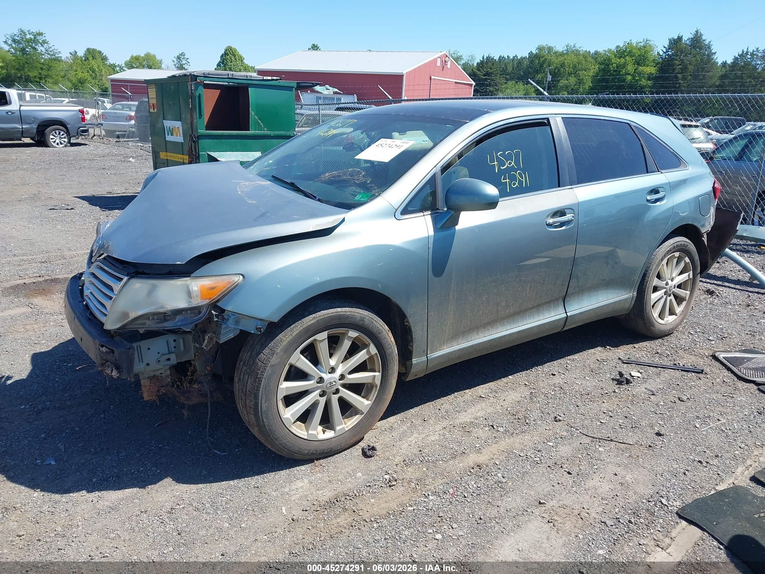 2010 Toyota Venza   Gray vin: 4T3BA3BB7AU009796