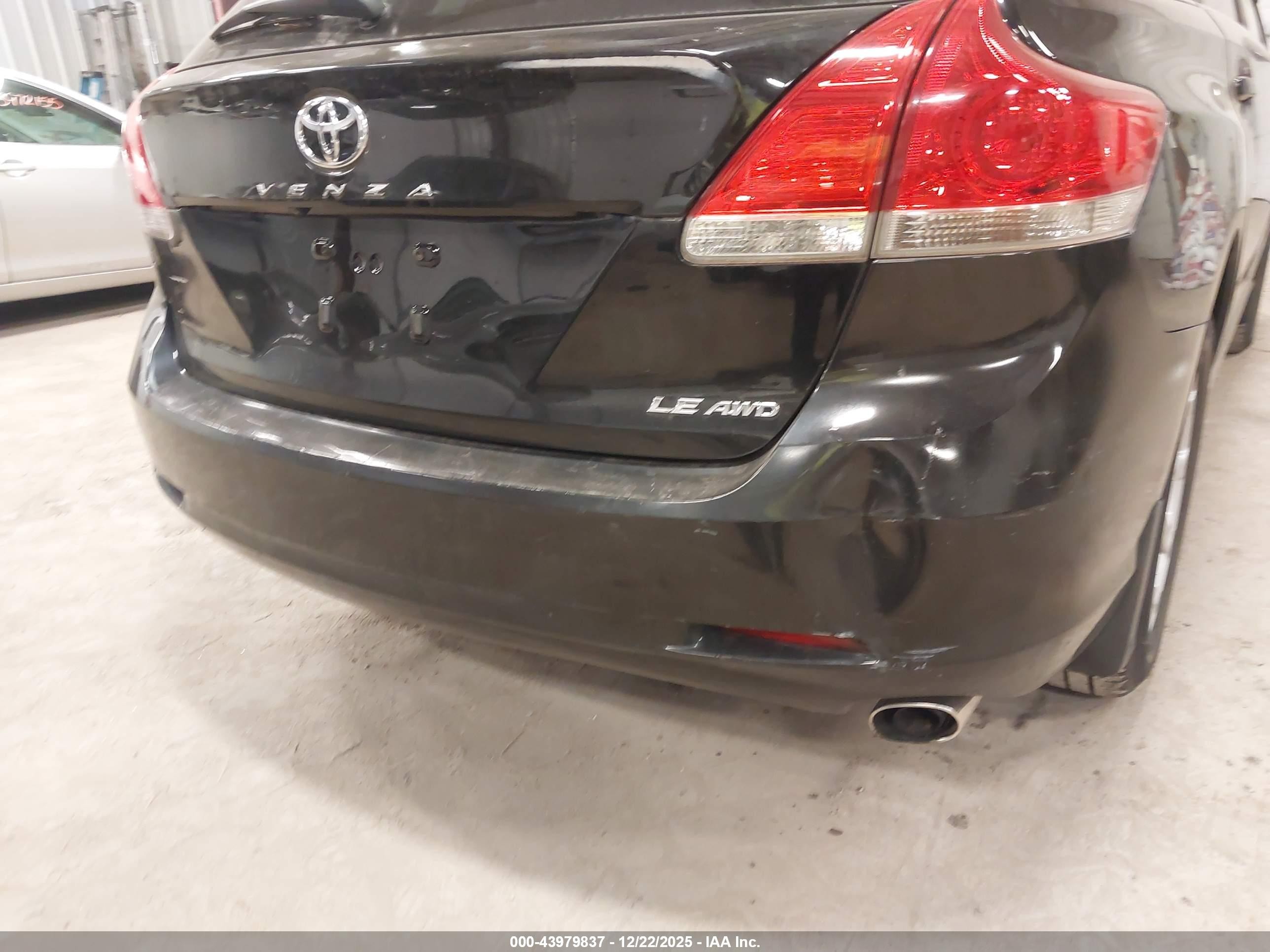2012 Toyota Venza Le Black vin: 4T3BA3BB7CU029663