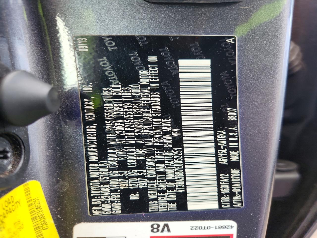 2014 Toyota Venza Le Gray vin: 4T3BA3BB7EU052251