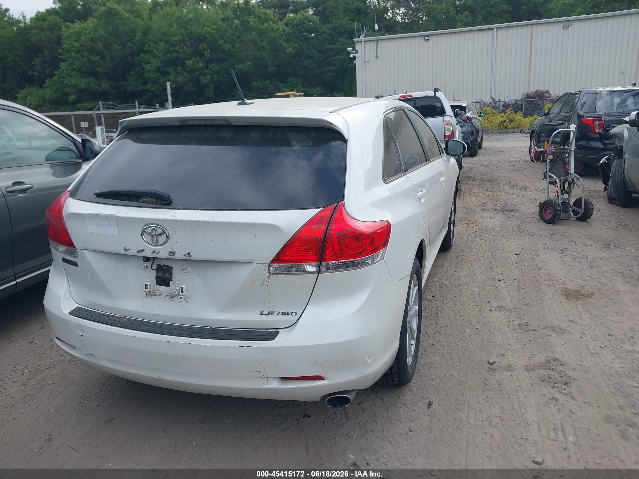 2012 Toyota Venza Le White vin: 4T3BA3BB8CU030076
