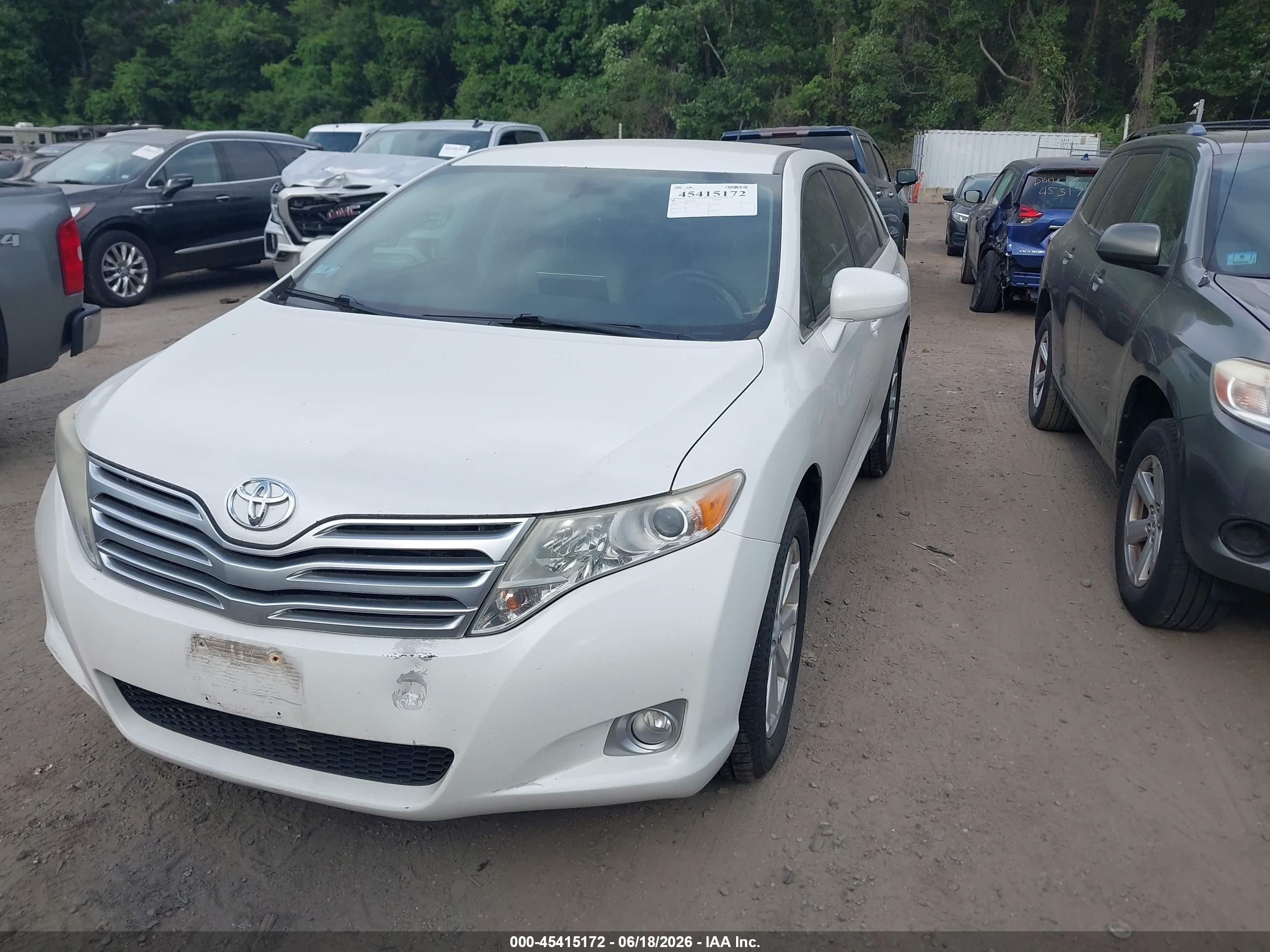 2012 Toyota Venza Le White vin: 4T3BA3BB8CU030076