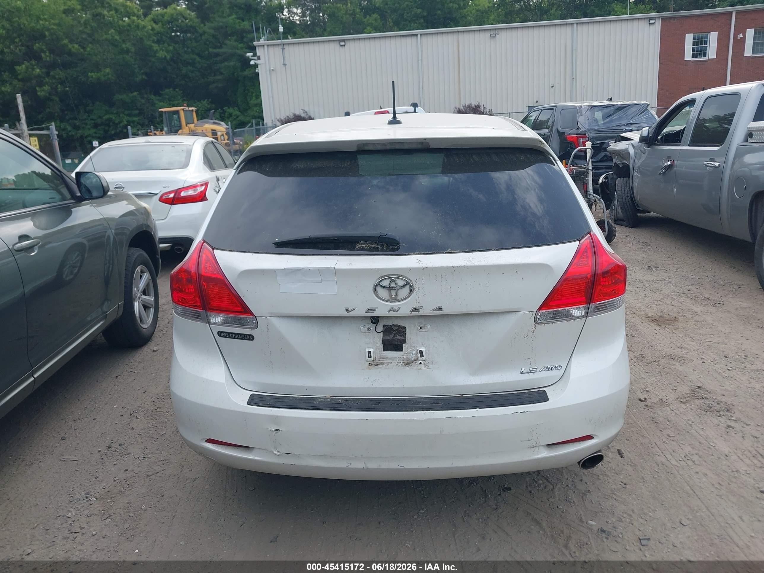 2012 Toyota Venza Le White vin: 4T3BA3BB8CU030076