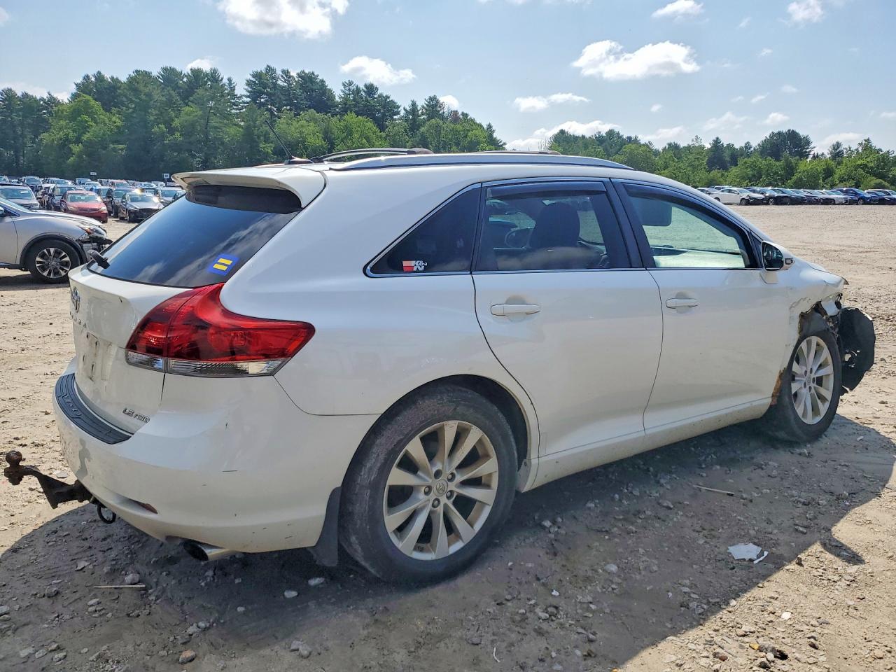 2013 Toyota Venza Le White vin: 4T3BA3BB8DU036672
