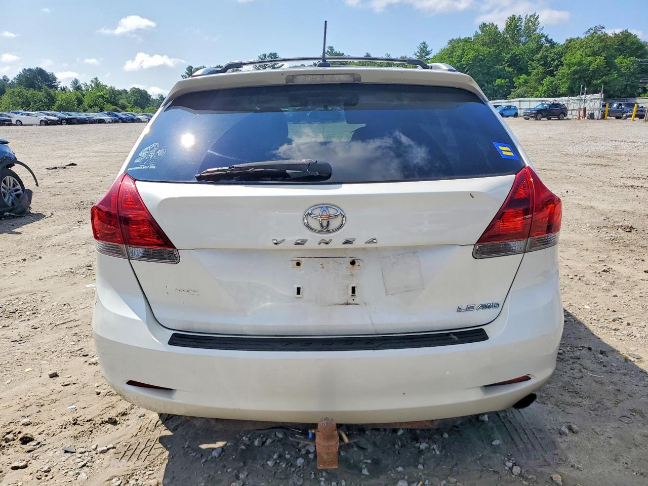 2013 Toyota Venza Le White vin: 4T3BA3BB8DU036672