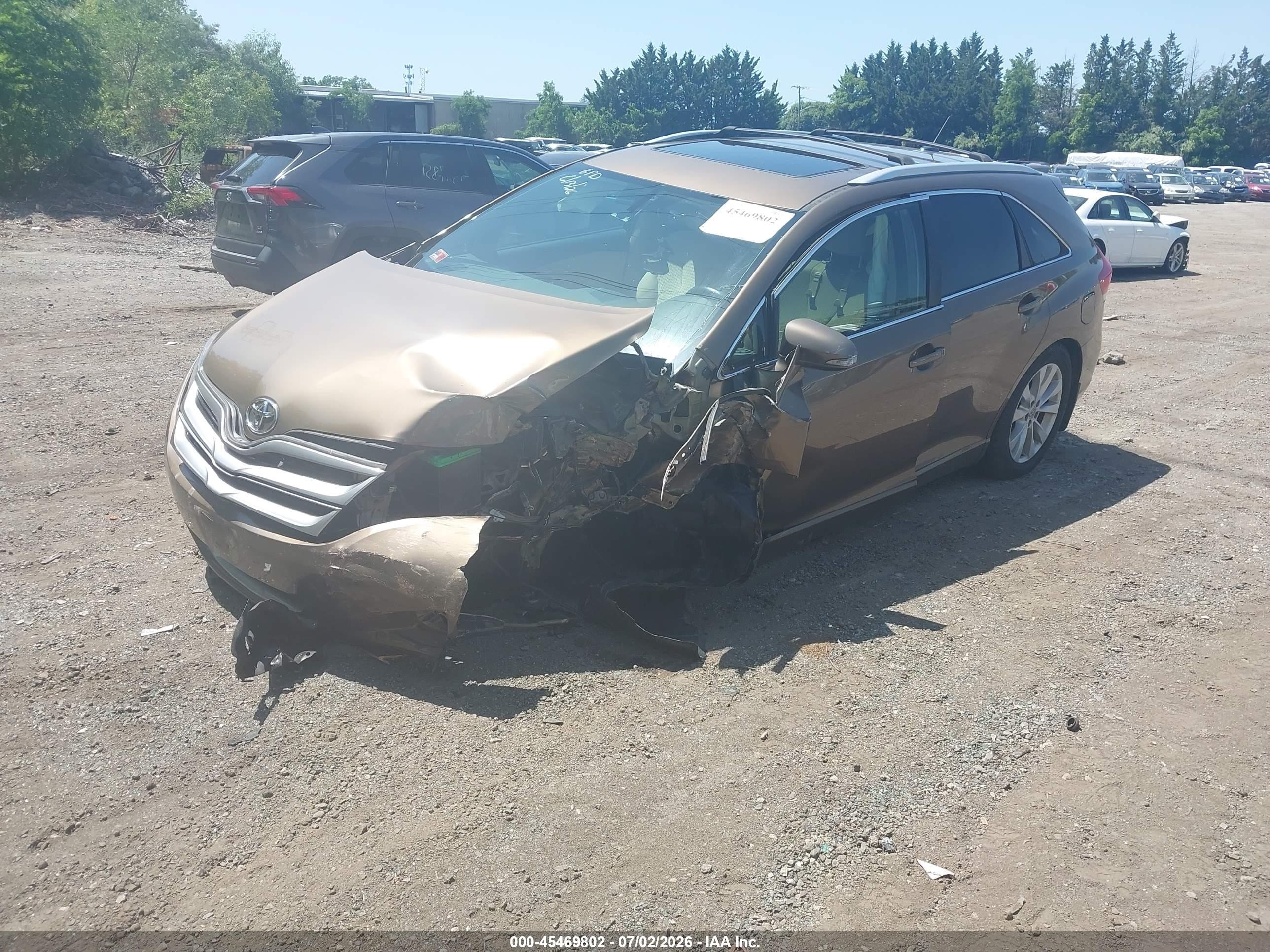 2013 Toyota Venza Le Gold vin: 4T3BA3BB8DU036722