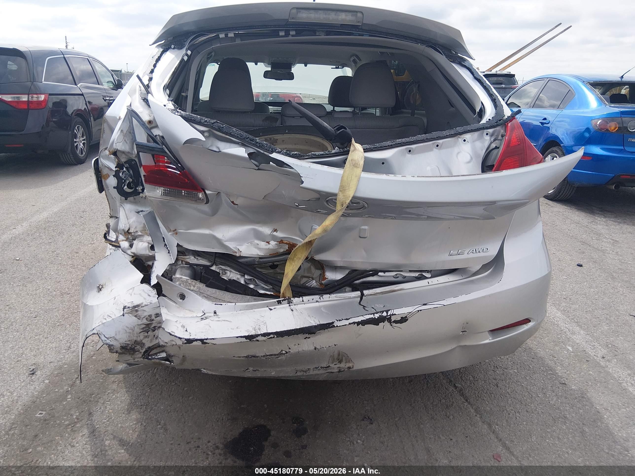 2013 Toyota Venza Le Gray vin: 4T3BA3BB8DU039328