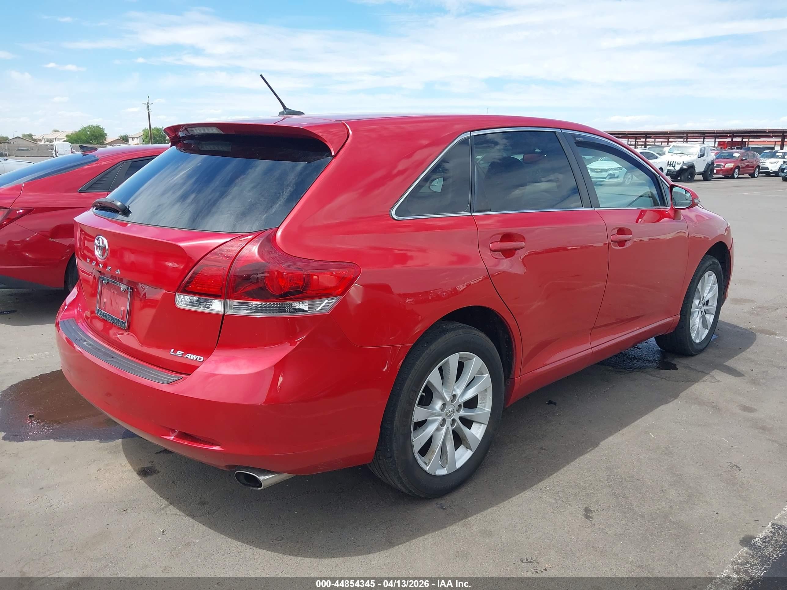 2013 Toyota Venza Le Red vin: 4T3BA3BB9DU041802