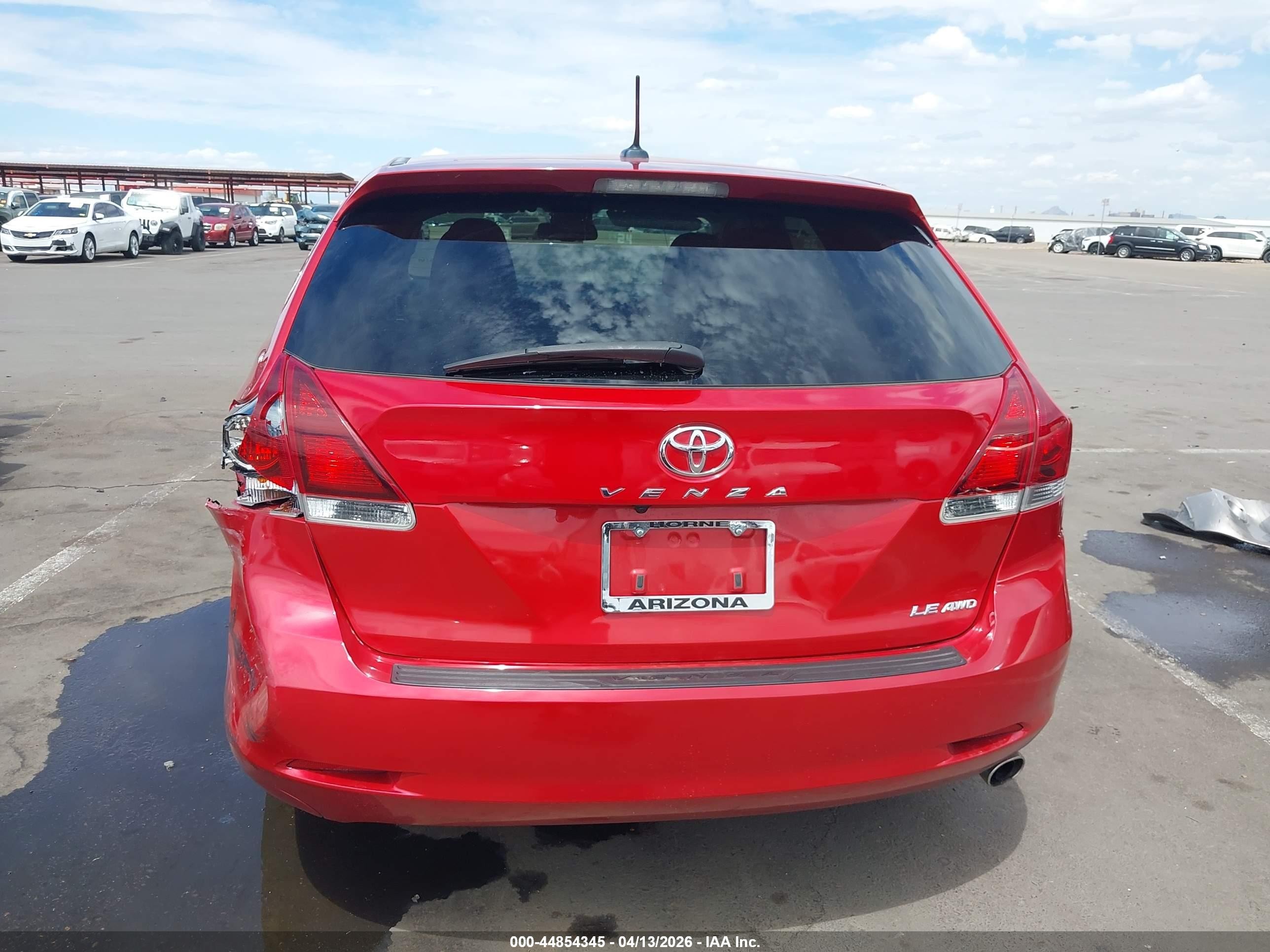 2013 Toyota Venza Le Red vin: 4T3BA3BB9DU041802
