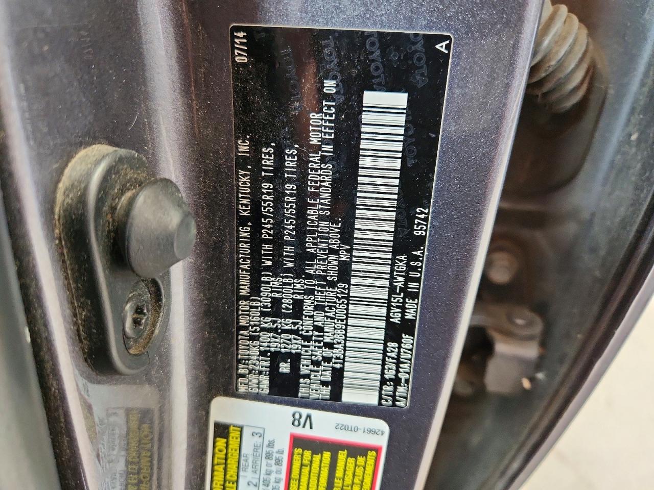 2014 Toyota Venza Le Gray vin: 4T3BA3BB9EU065129