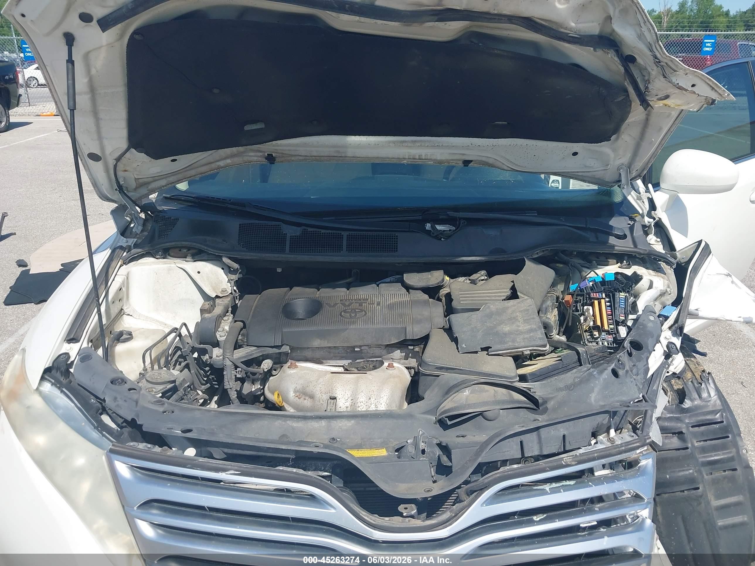2012 Toyota Venza Le White vin: 4T3BA3BBXCU029026