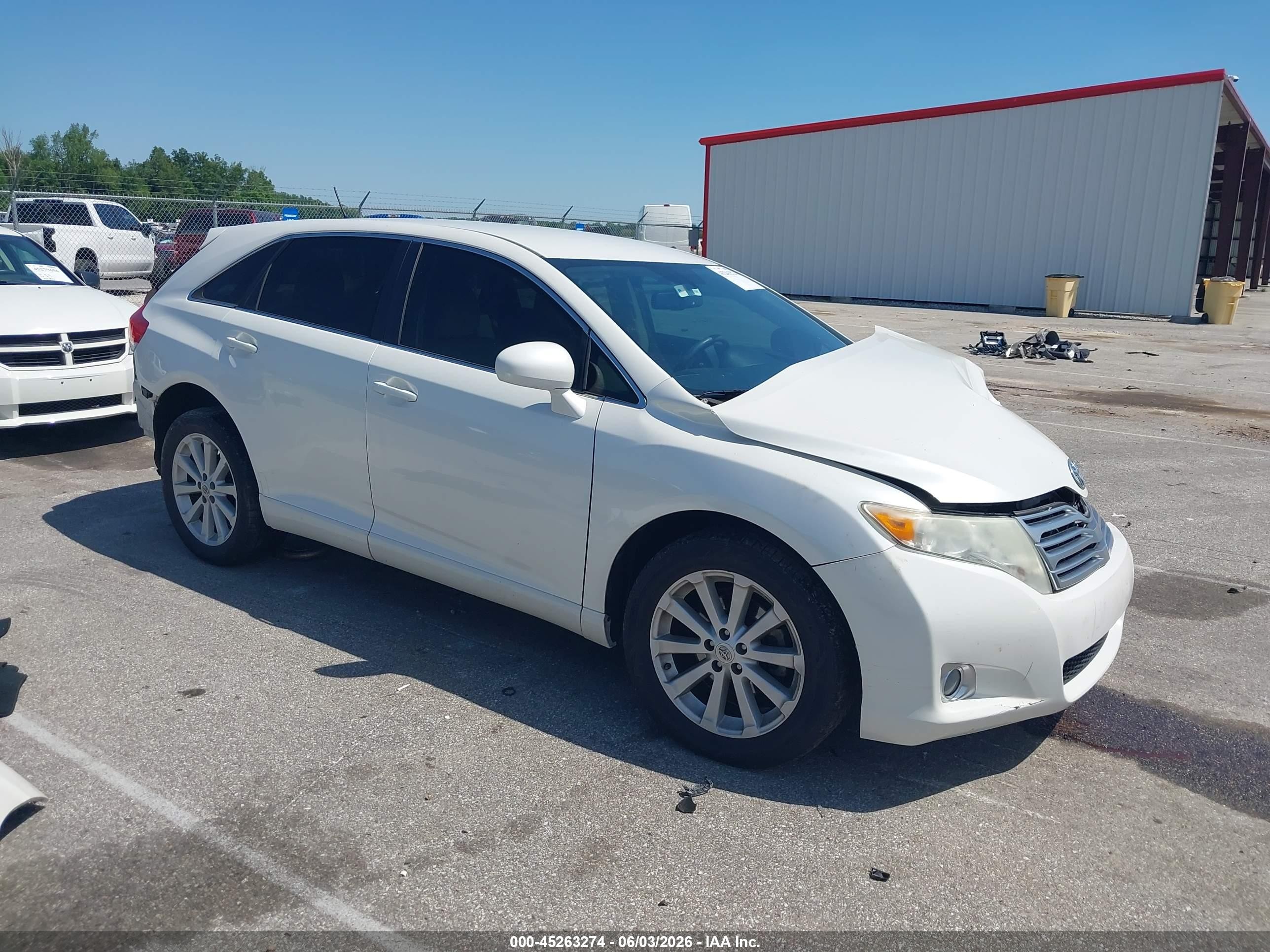 2012 Toyota Venza Le White vin: 4T3BA3BBXCU029026