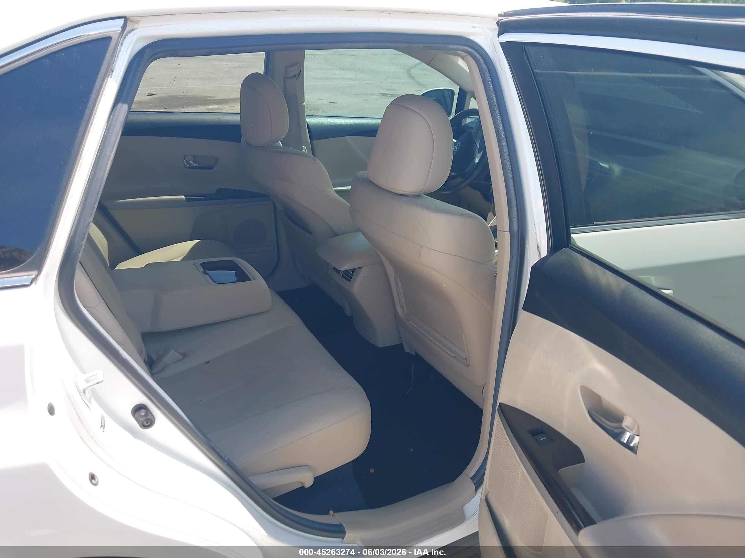 2012 Toyota Venza Le White vin: 4T3BA3BBXCU029026