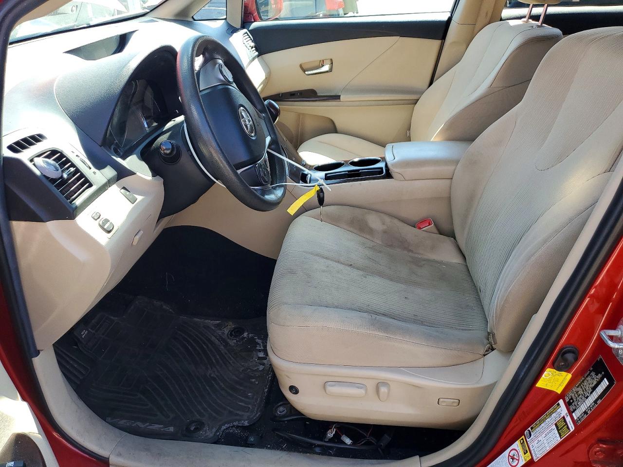 2013 Toyota Venza Le Awd Red vin: 4T3BA3BBXDU035264